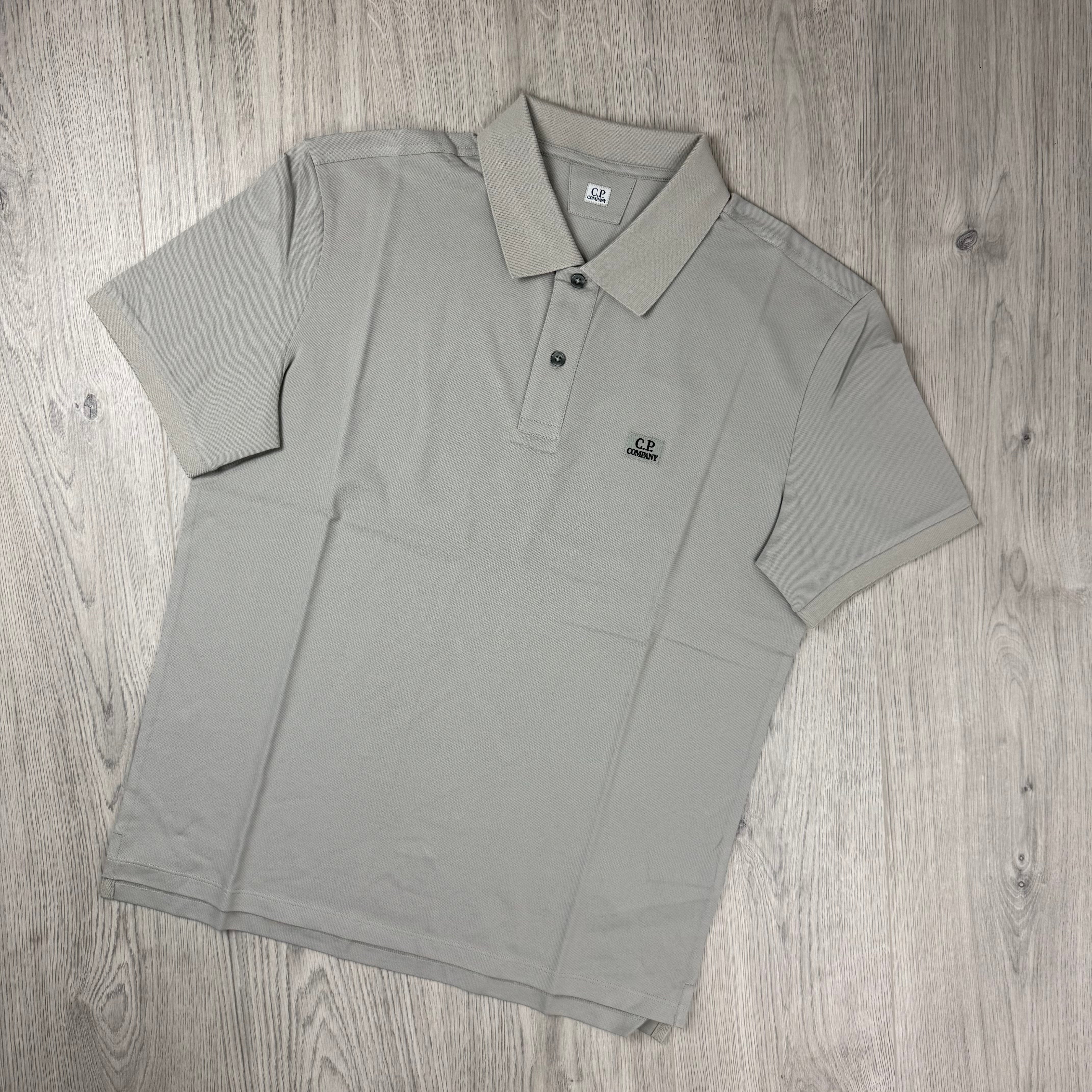 CP Company Piquet Polo Shirt - Dove