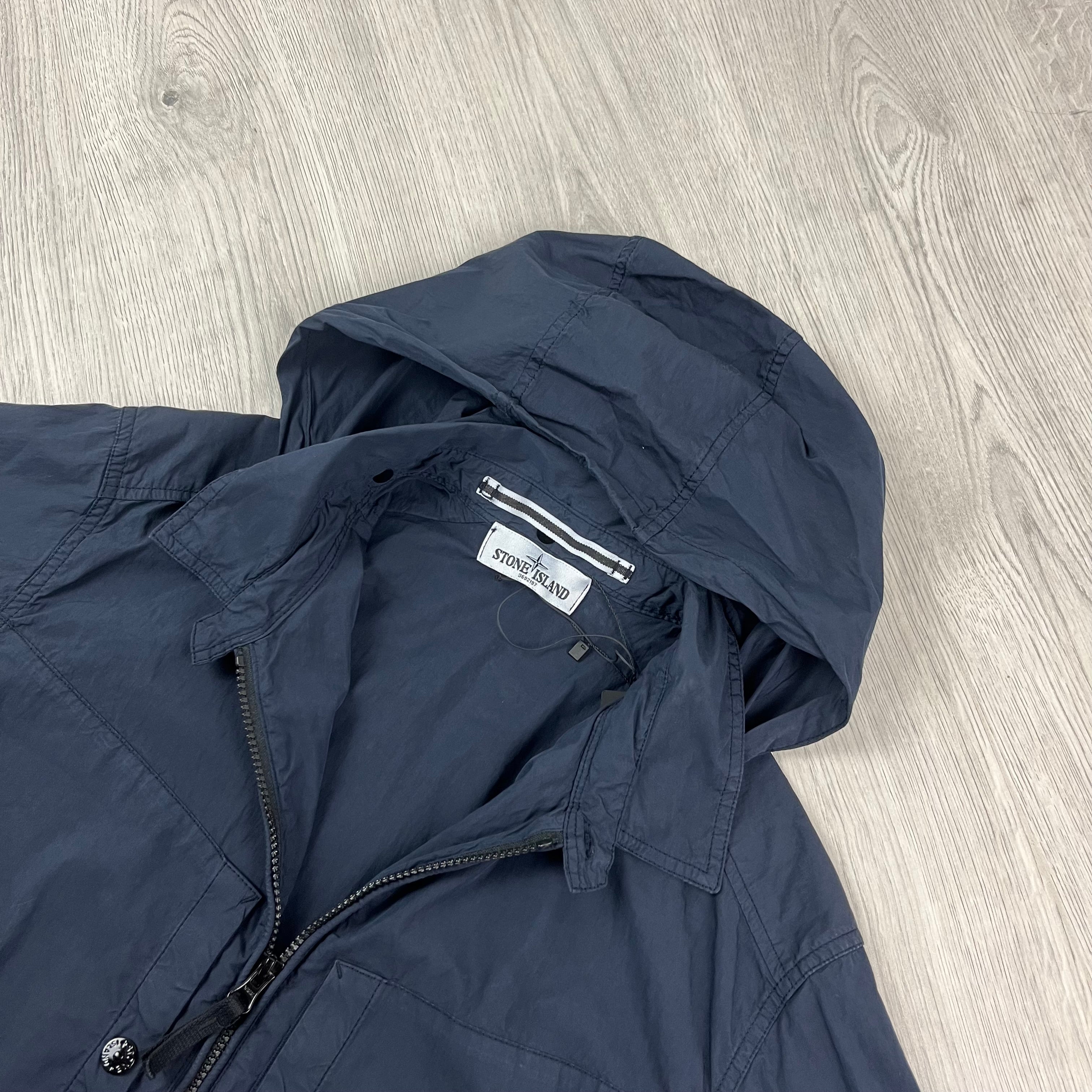 Stone Island Hooded Overshirt - Navy