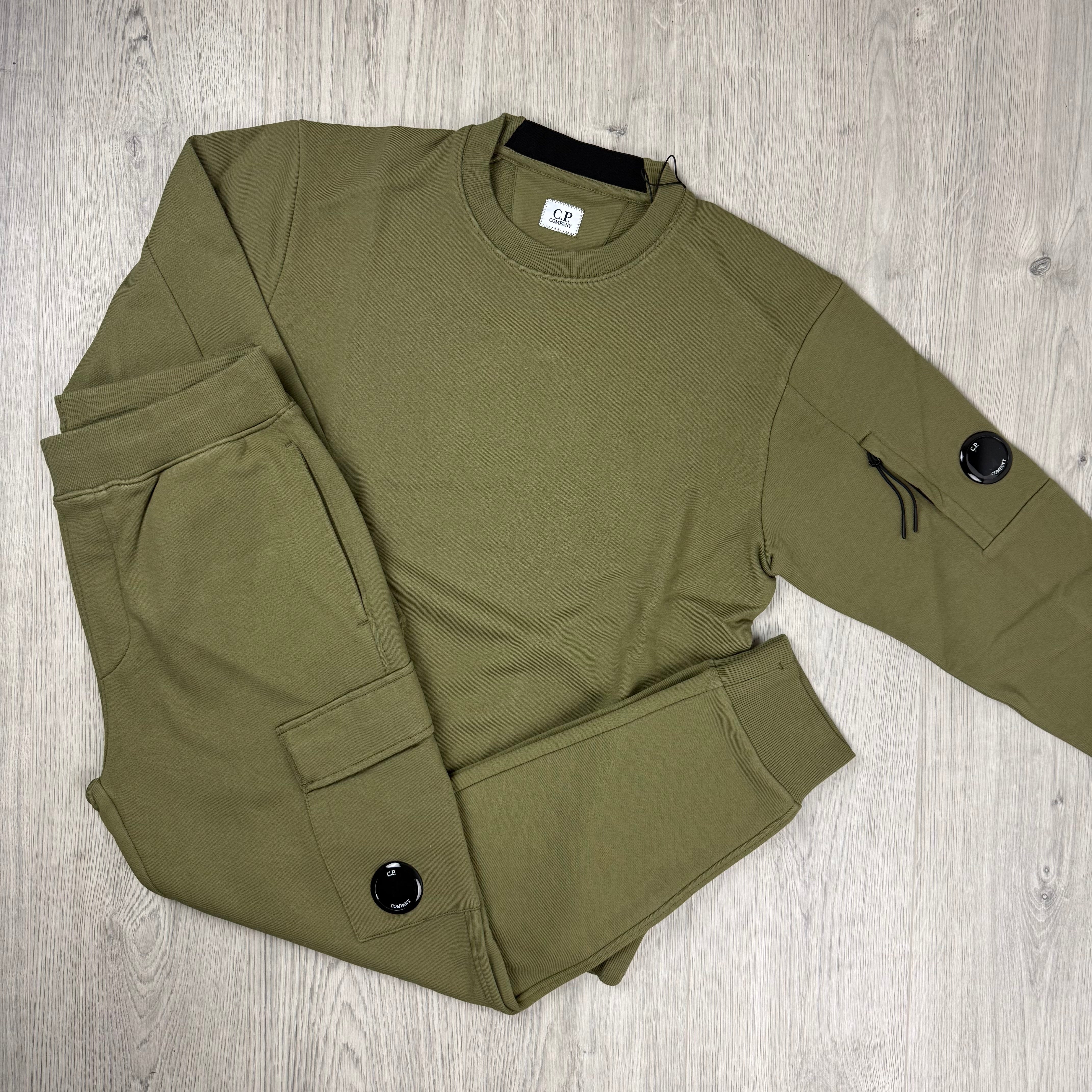CP Company Raised Fleece Tracksuit - Capers