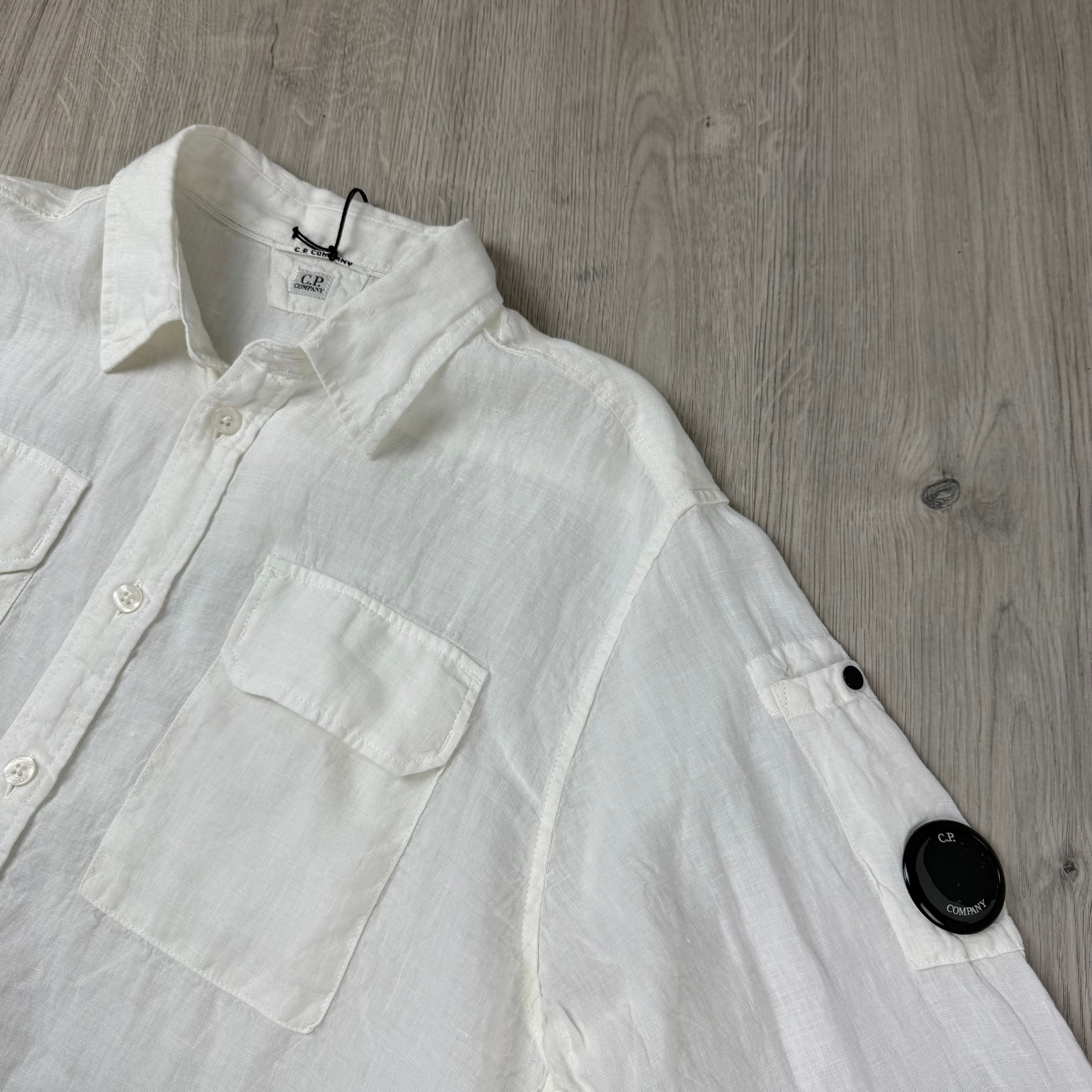 CP Company Linen Shirt - White