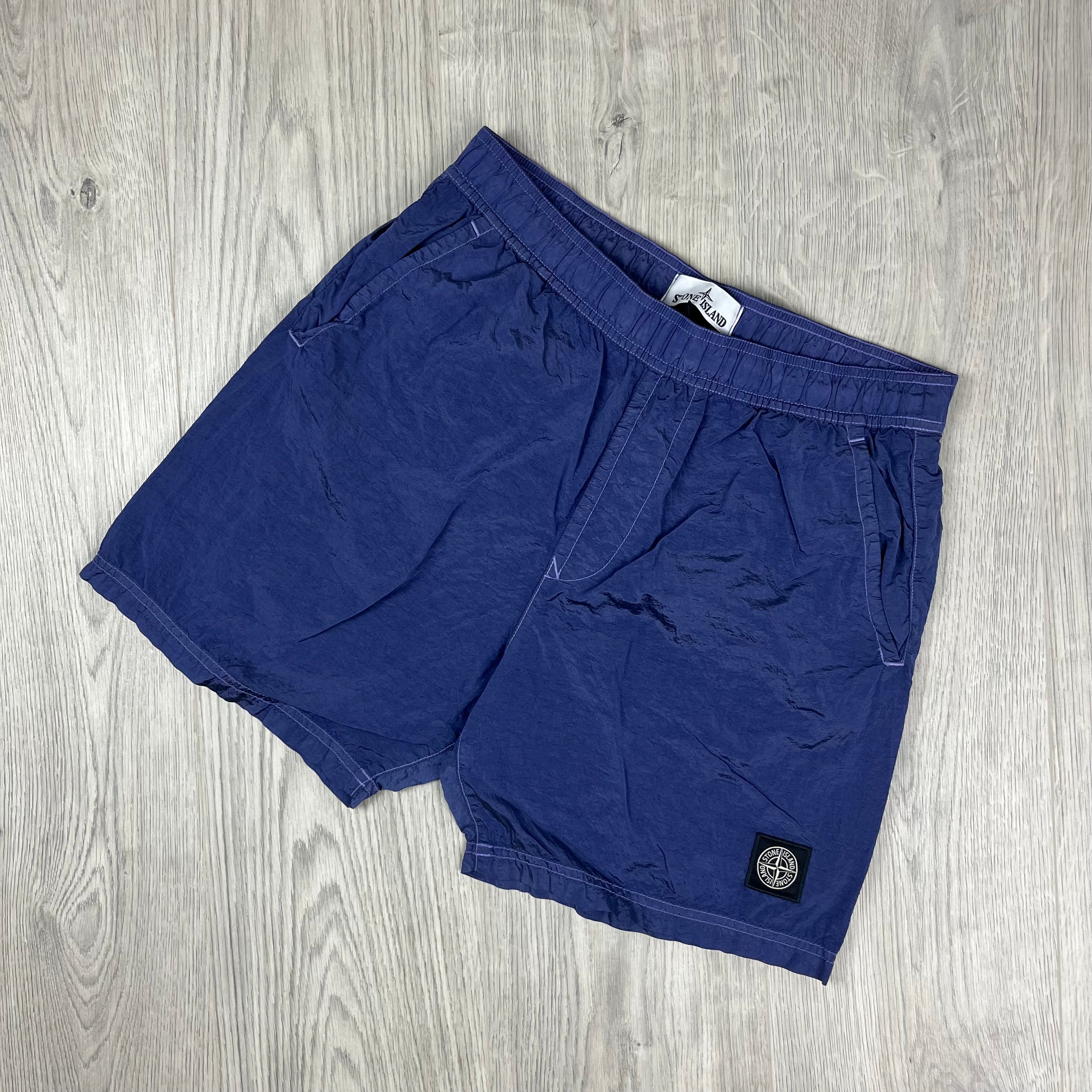 Stone Island | Men's Nylon Swim Shorts | Bright Blue | Outlet