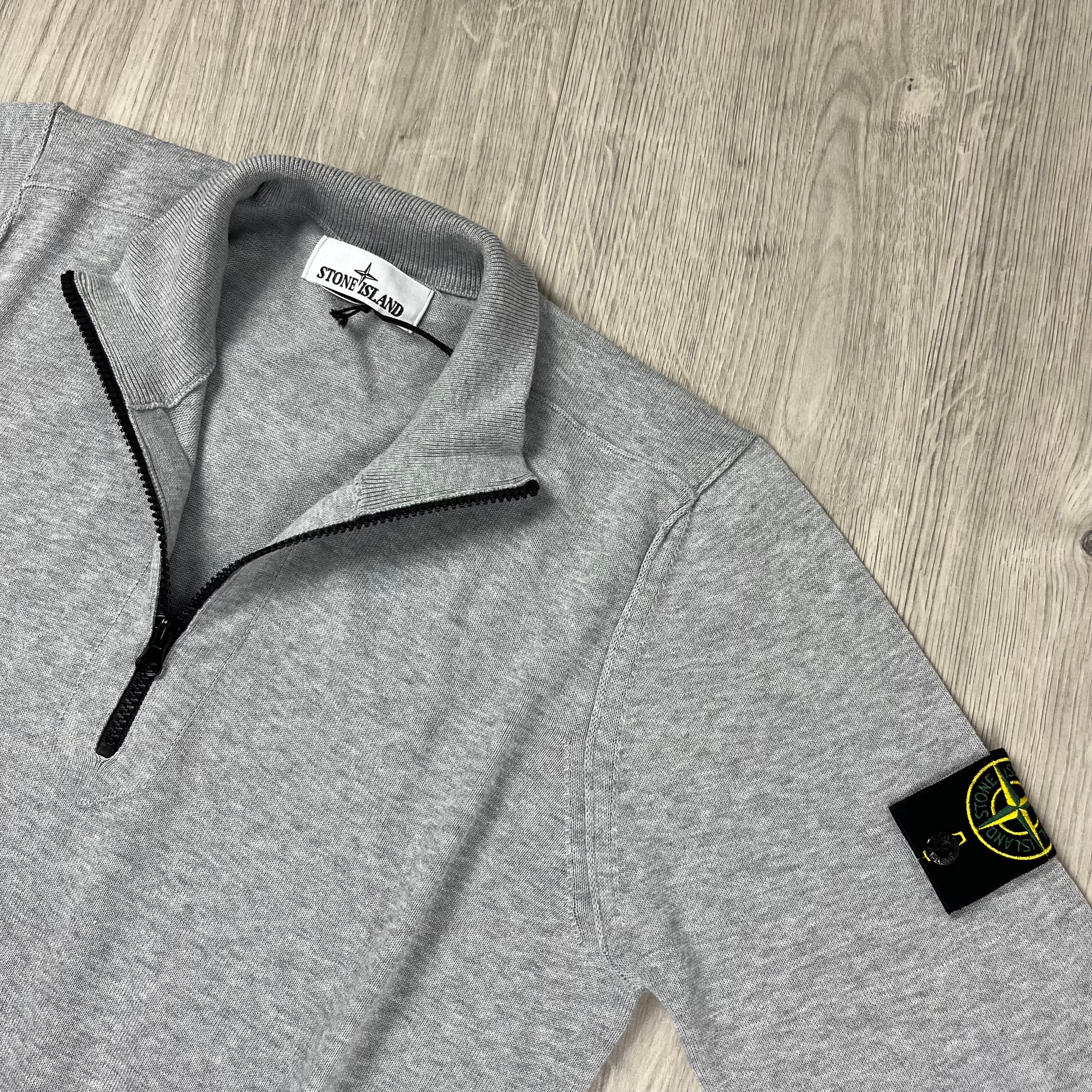 Stone Island Knit Half Zip Fleece - Grey