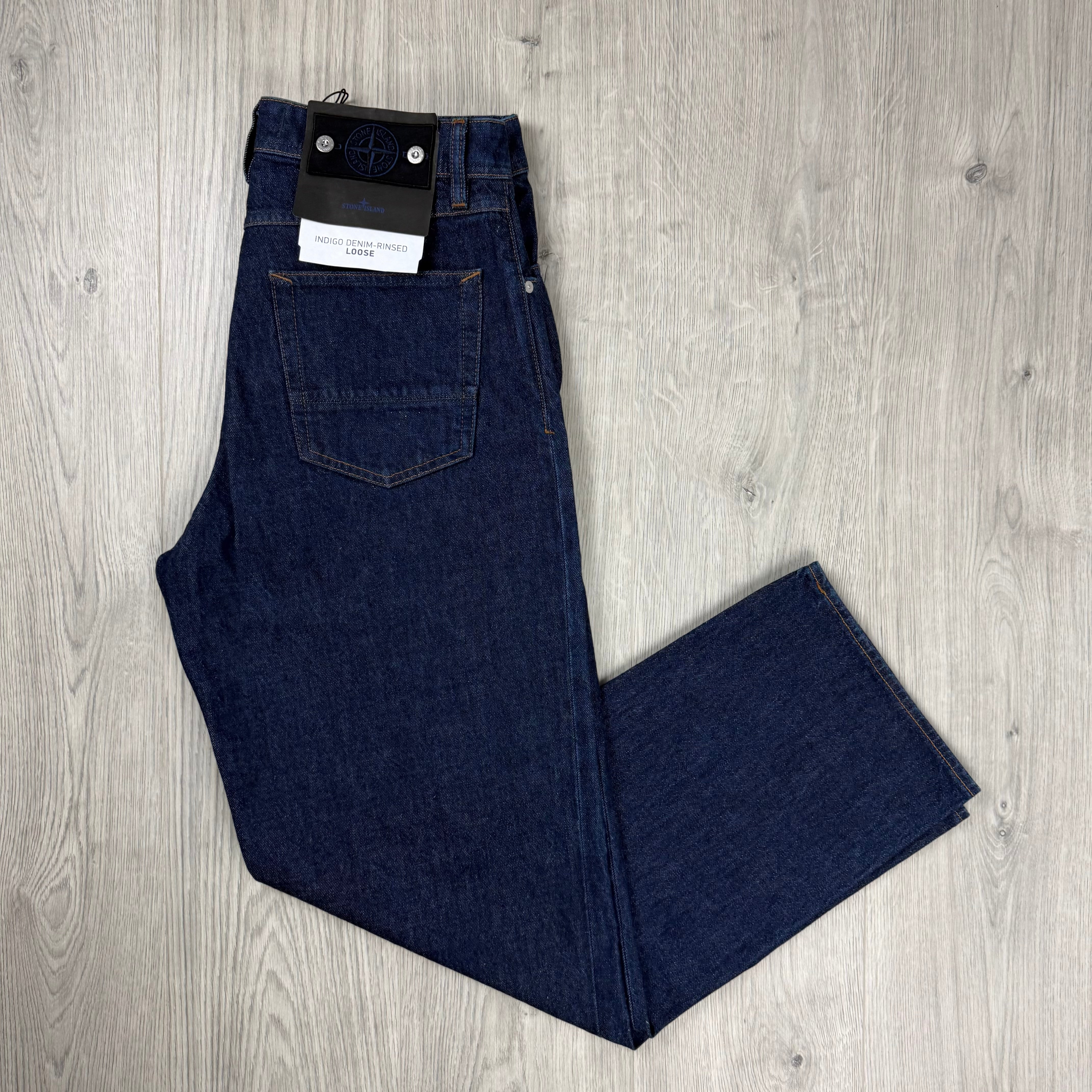 パンツ STONE  Indigo Denim Jeans loose Stone Island Loose Denim Jeans - Indigo Rinsed
