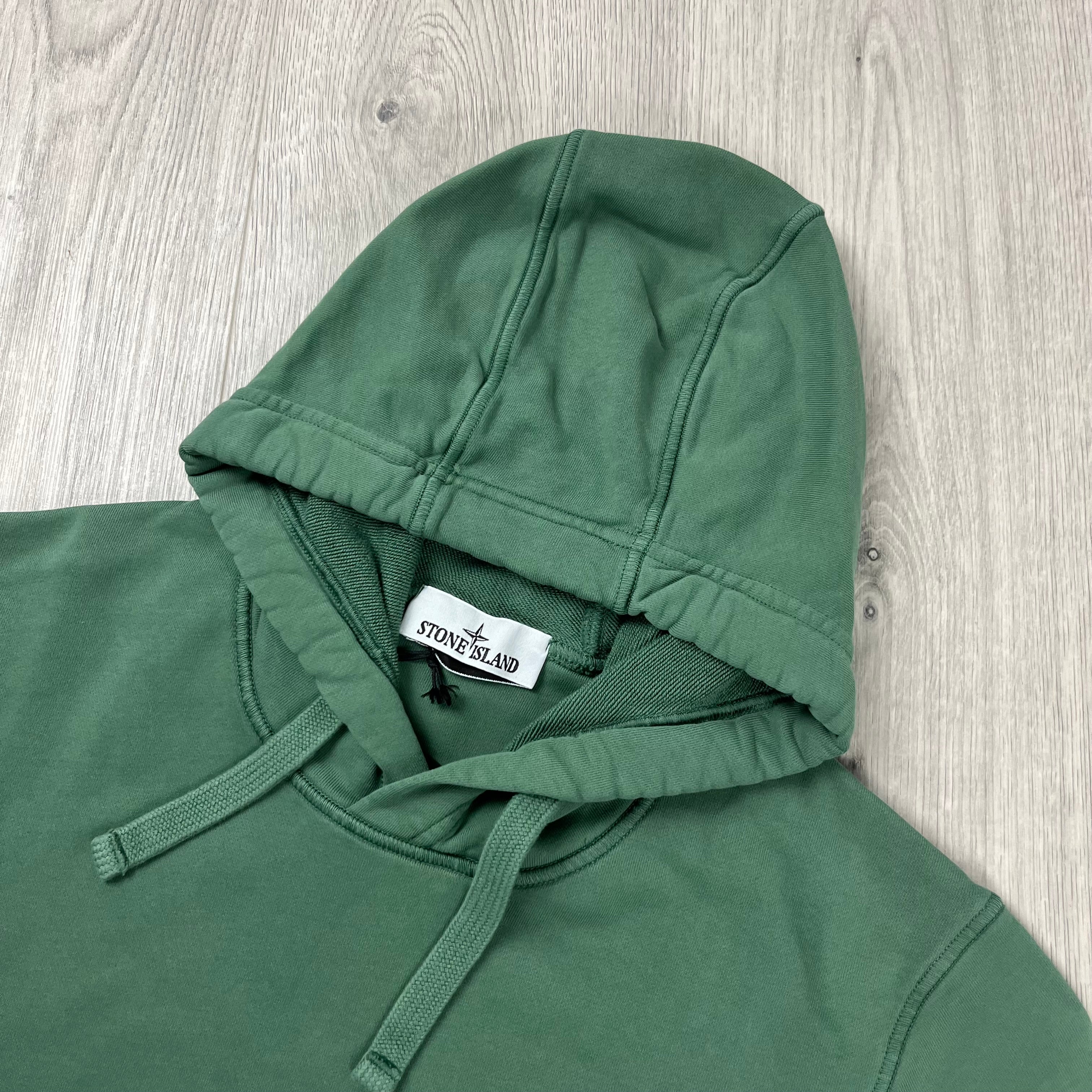 Stone Island Dyed Hoodie Sage Green S