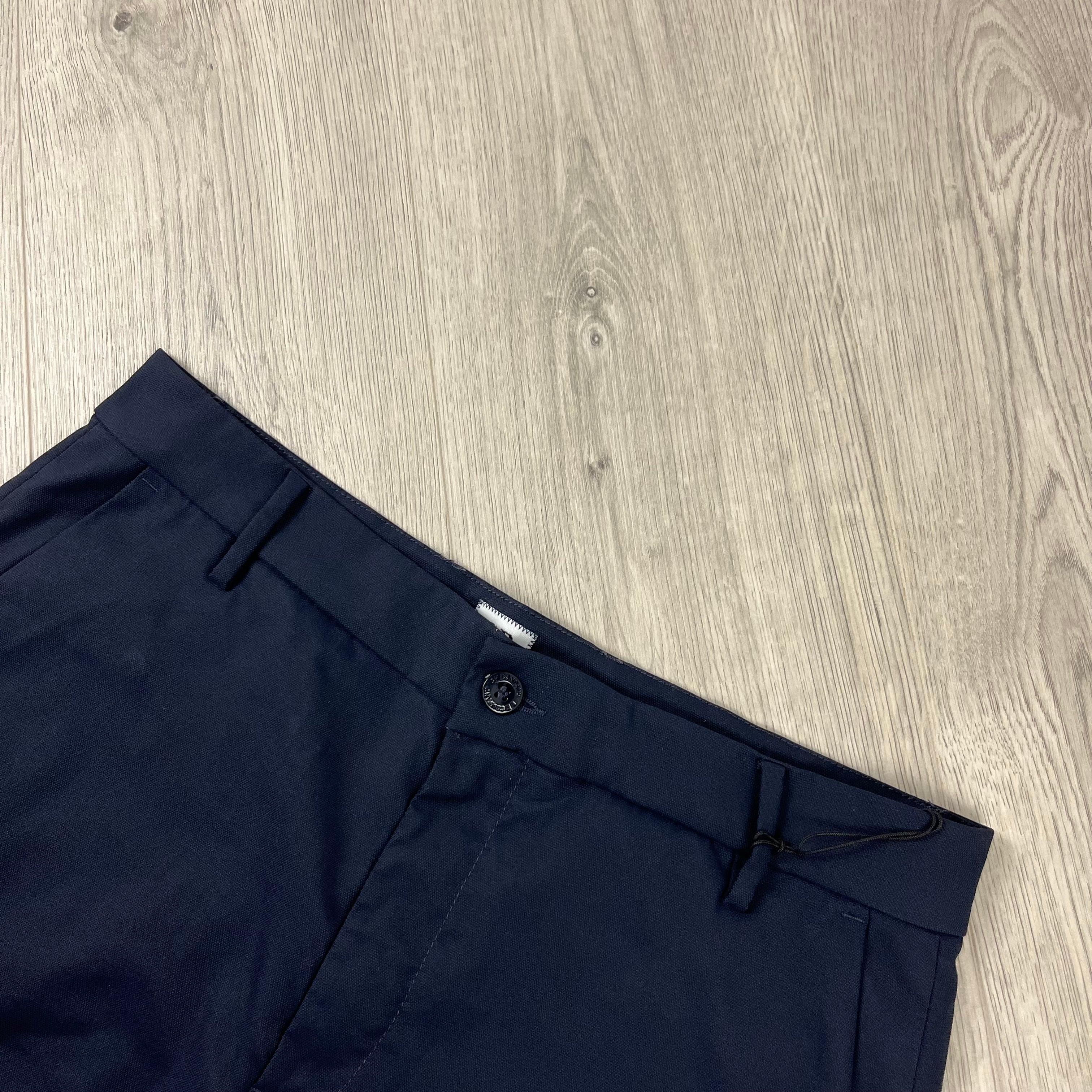 CP Company Metropolis Technical Panama Cargo Trousers in Sky Captain. On sale at Open Attire. 