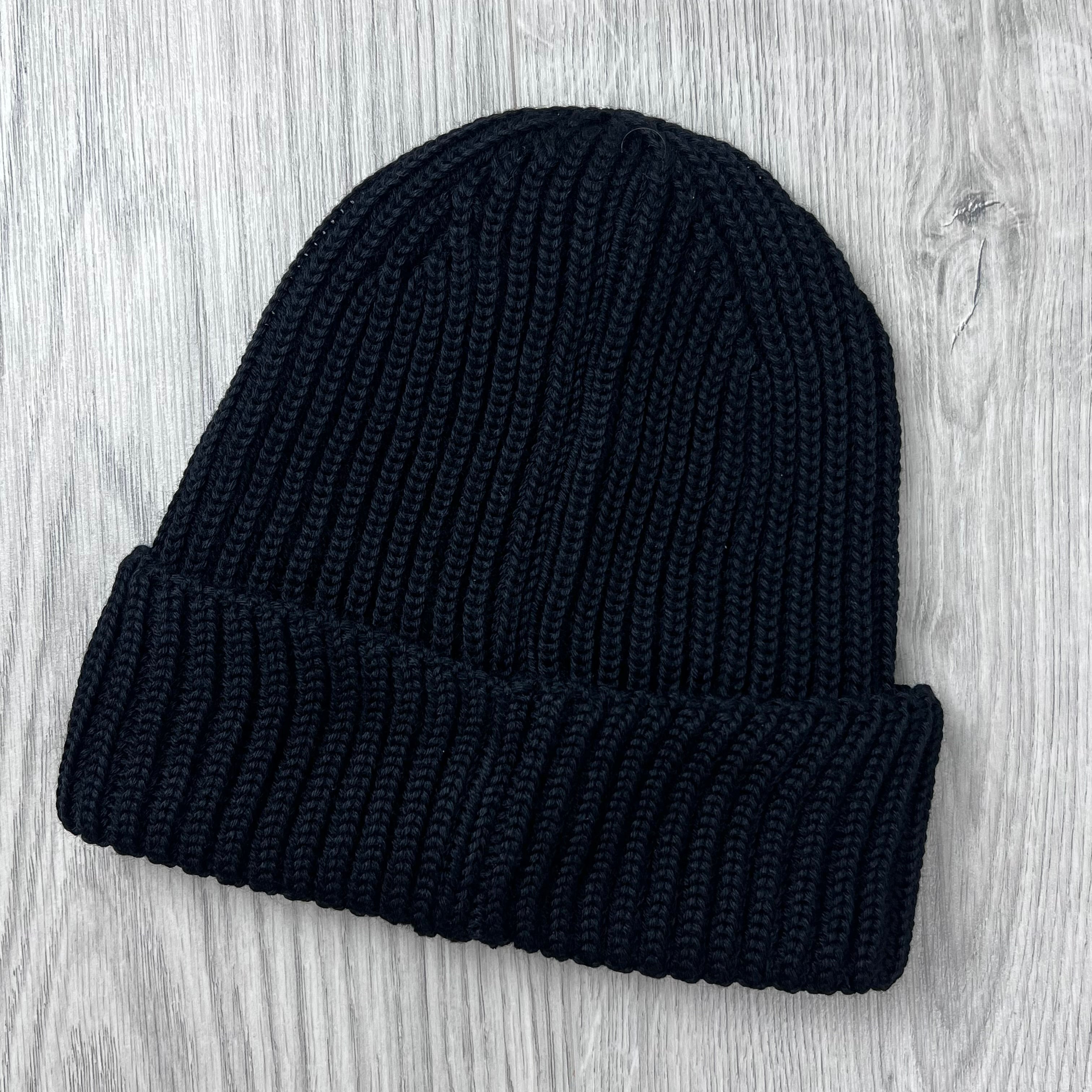 CP Company Goggle Beanie - Black