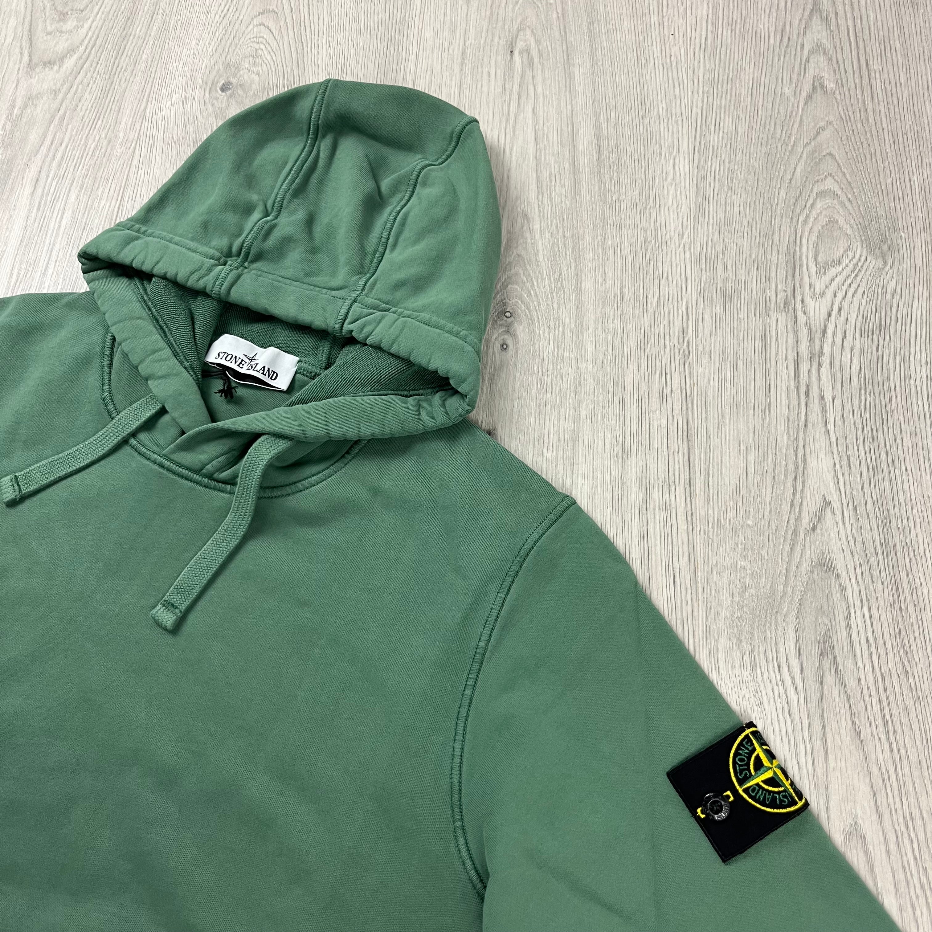 Stone Island Dyed Hoodie - Sage Green