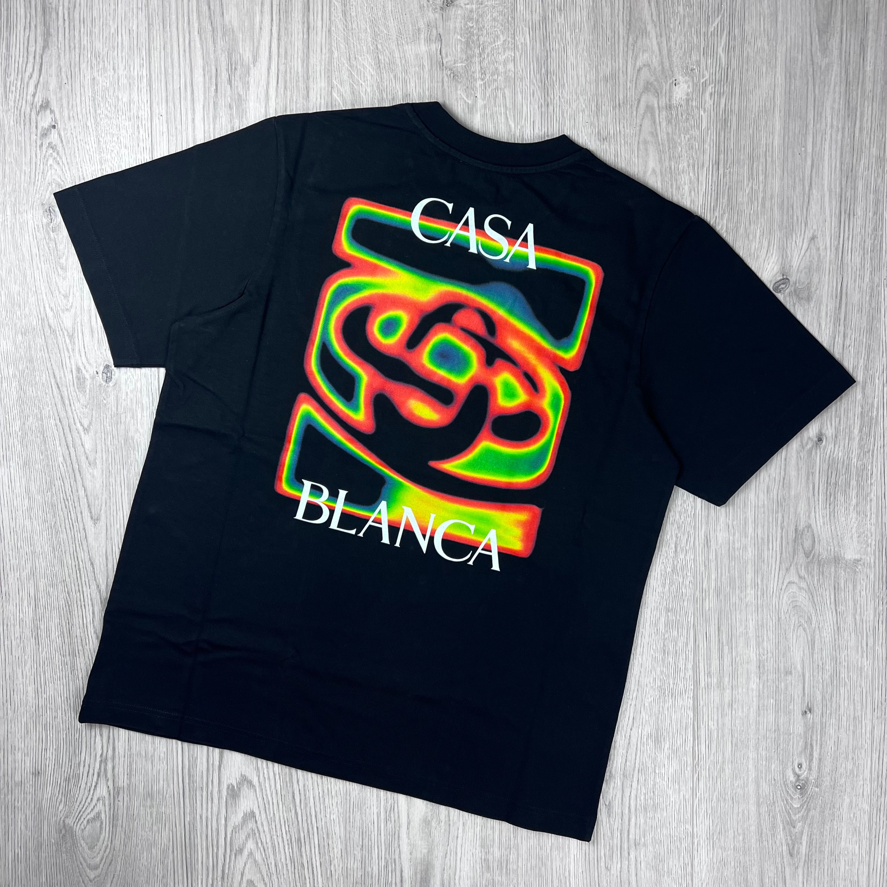 Casablanca | Men's 'Warped' T-Shirt | Black | Outlet Sale