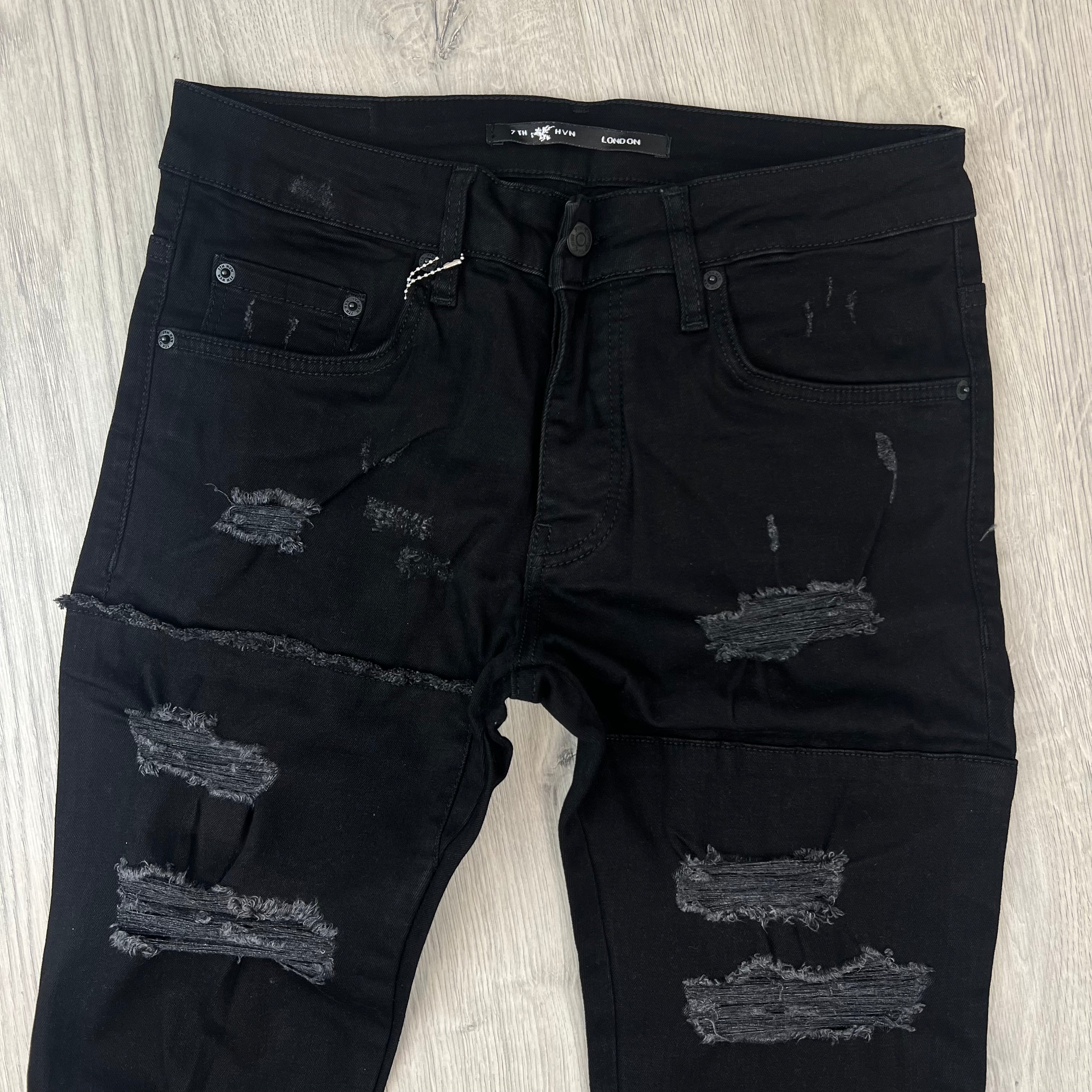 7TH HVN Slim Jeans - Black