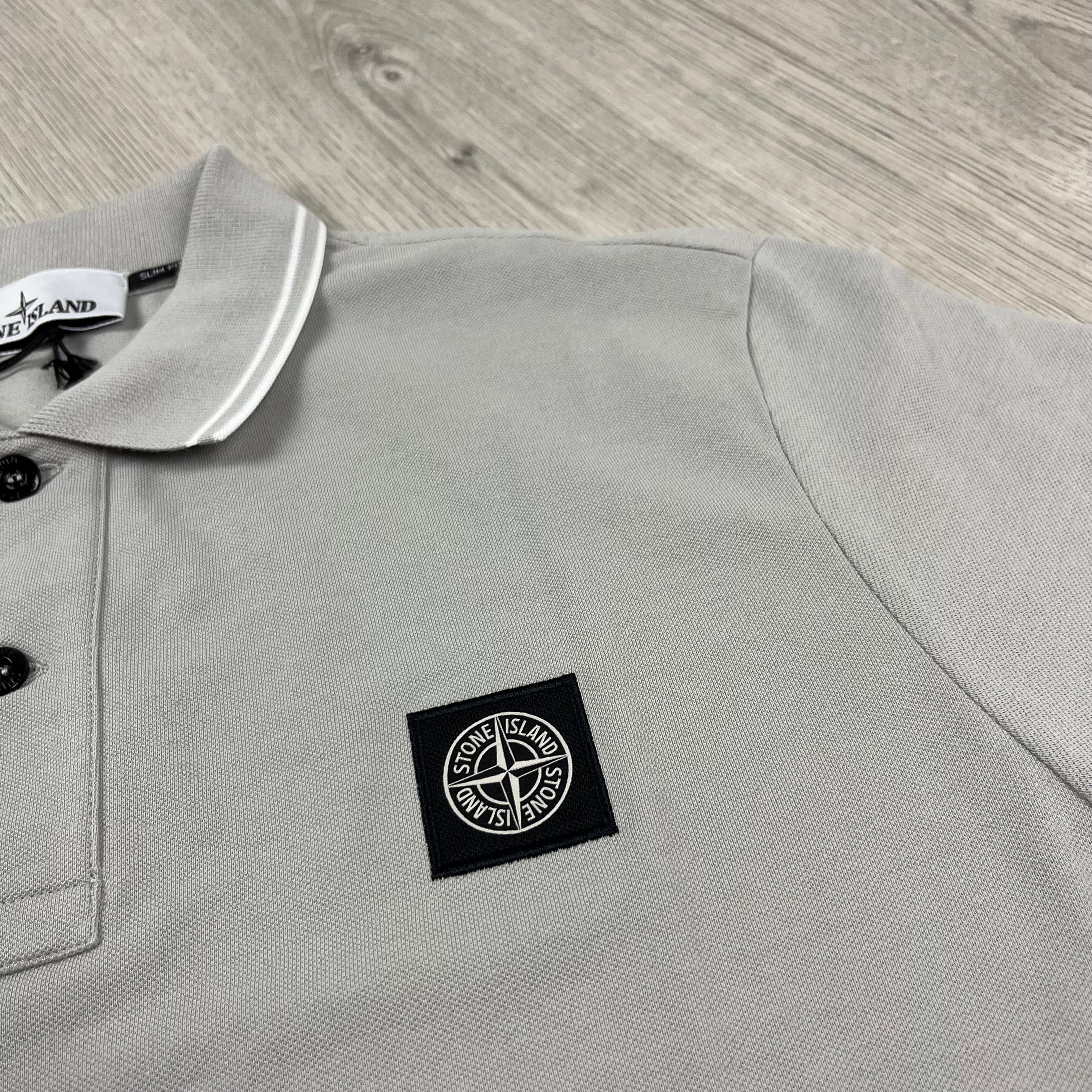 Stone Island Slim Fit Polo Shirt in Grey. On sale at Open Attire.