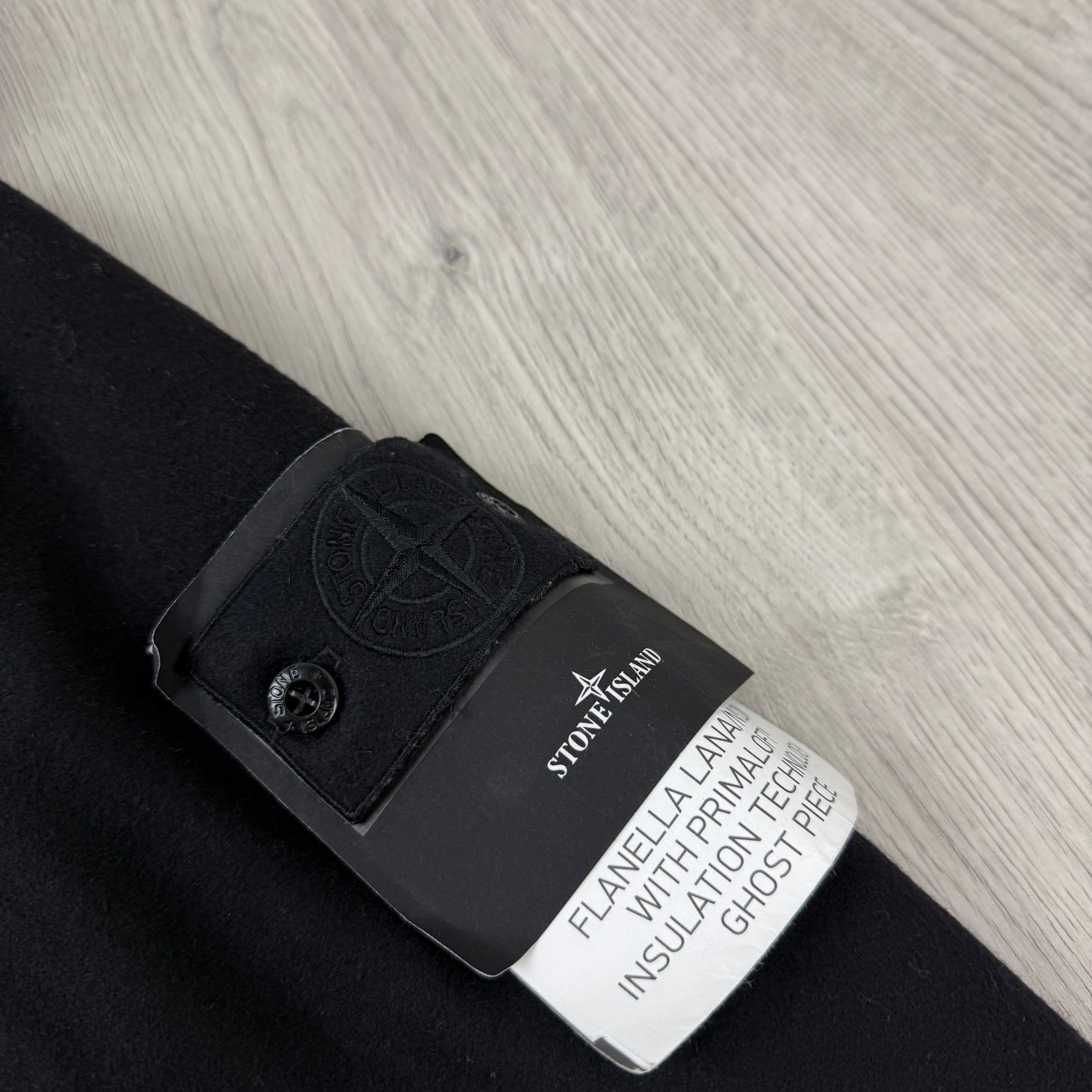 Stone Island Ghost Flanella Lana Jacket - Black