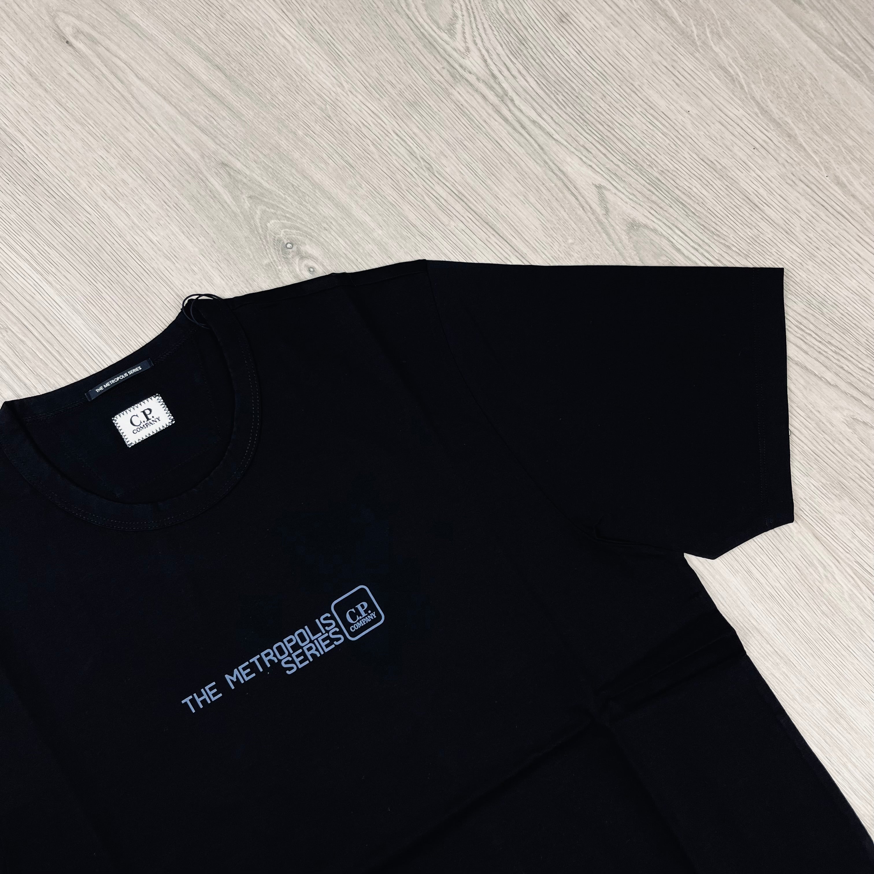 CP Company Metropolis T-shirt in Black. On sale at Open Attire.