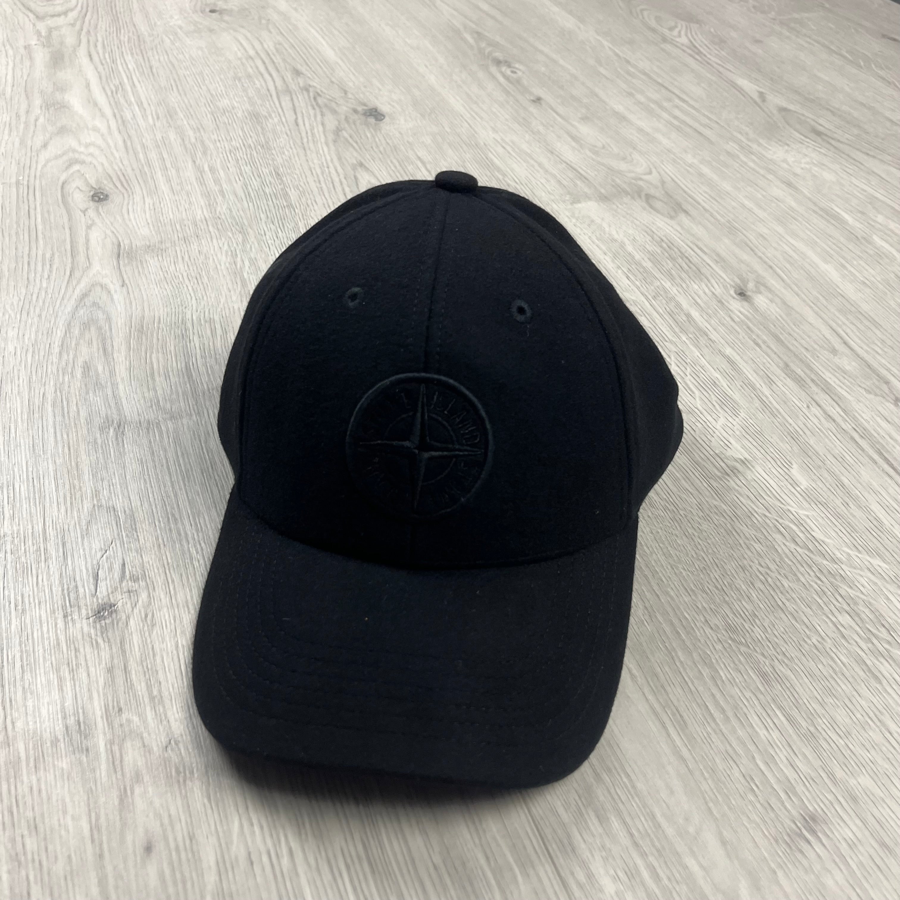 Stone Island Wool Baseball Cap - Black