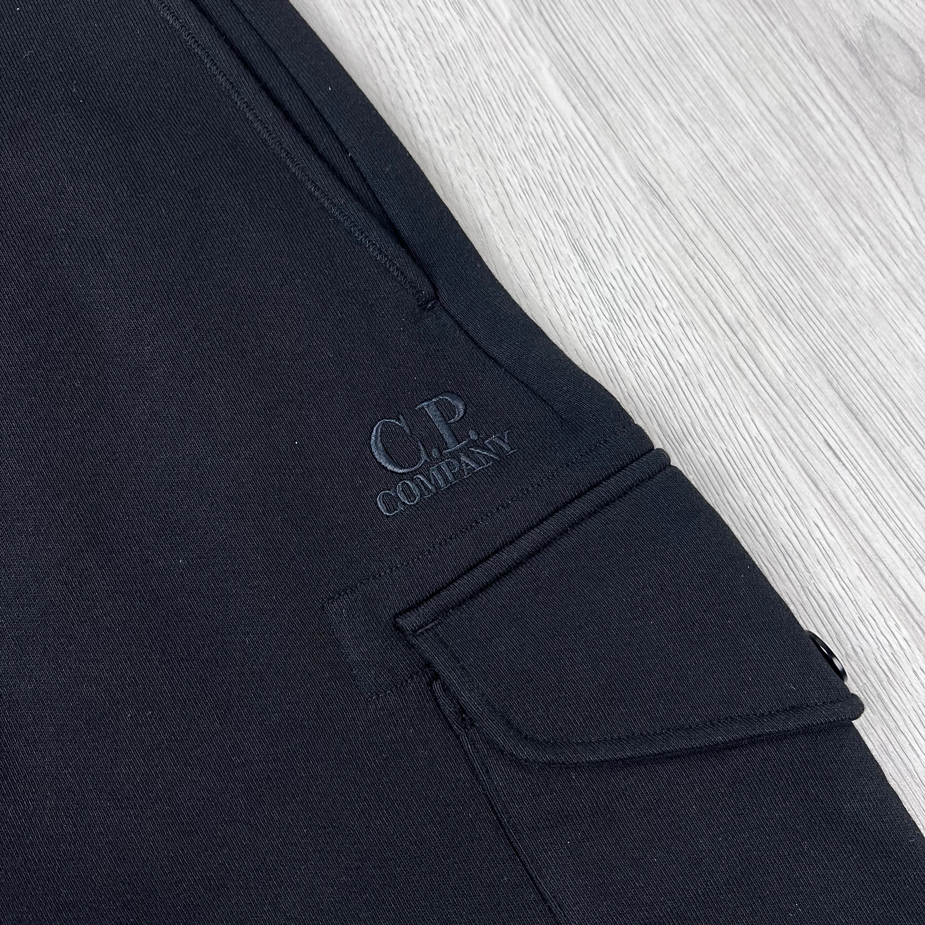 CP Company Raised Fleece Jersey Shorts - Black