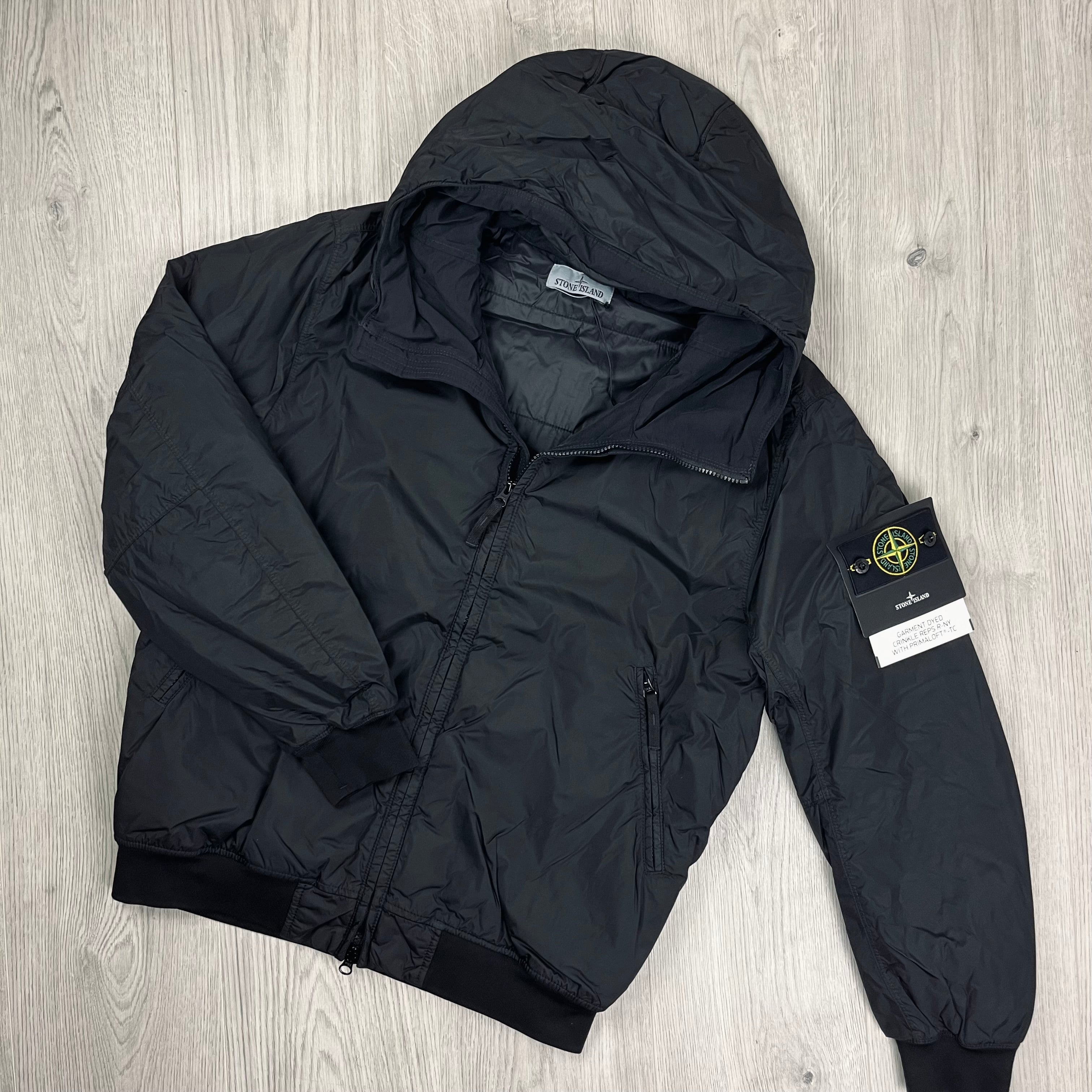 Stone island crinkle reps ny jacket black online