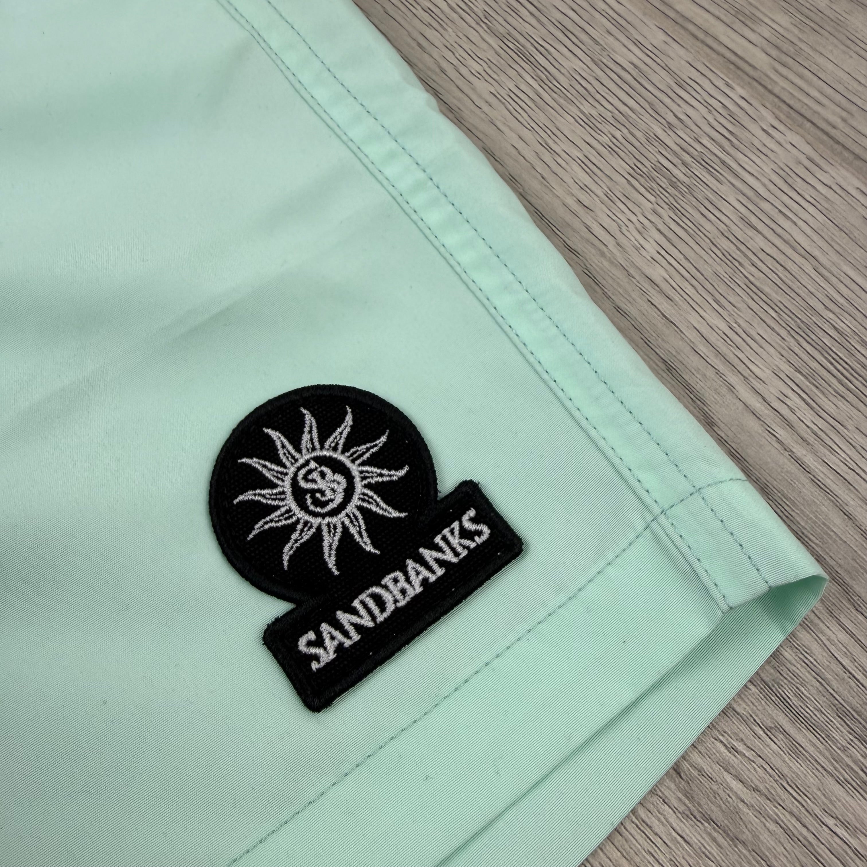 Sandbanks Logo Badge Swim Shorts - Mint
