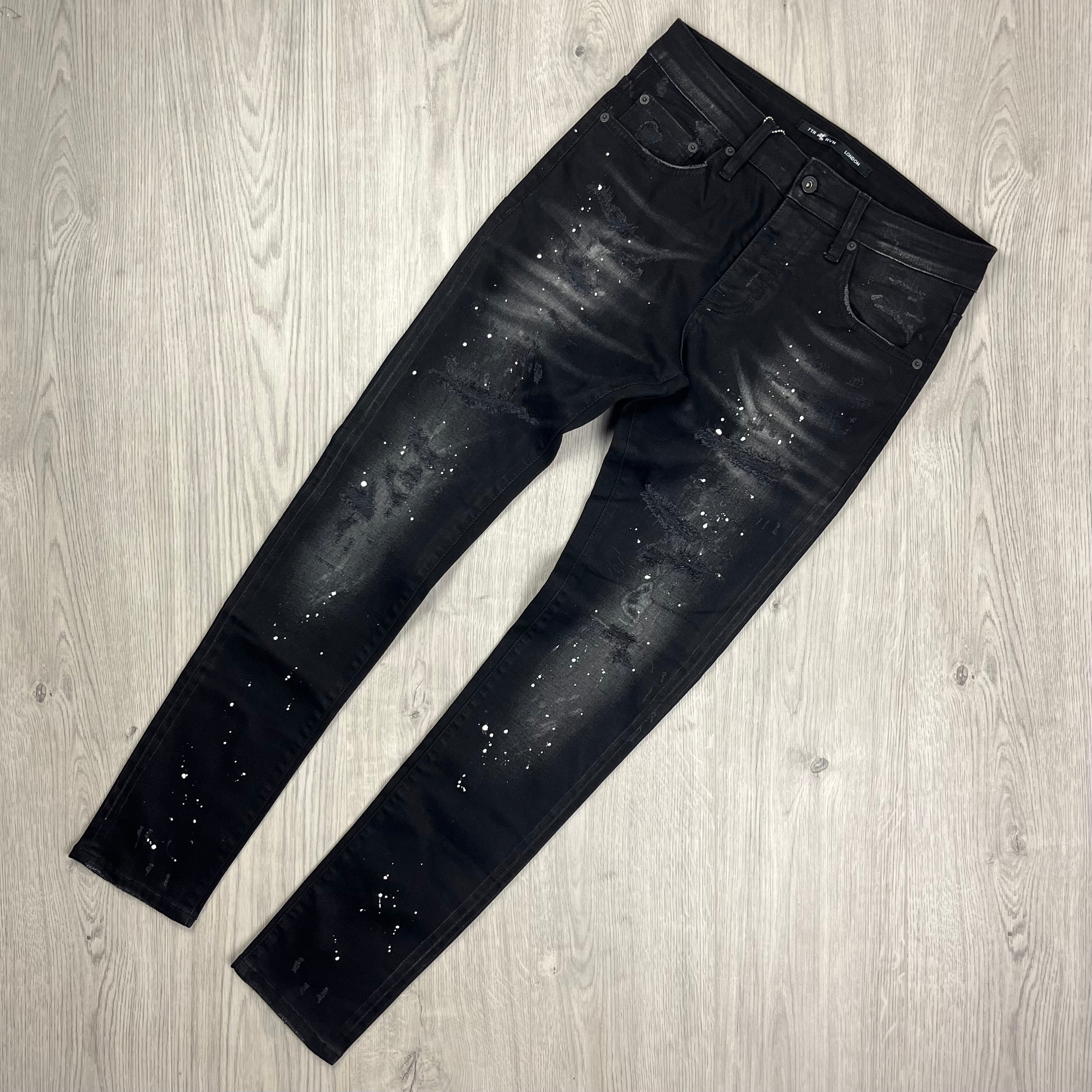 7TH HVN Slim Jeans - Black