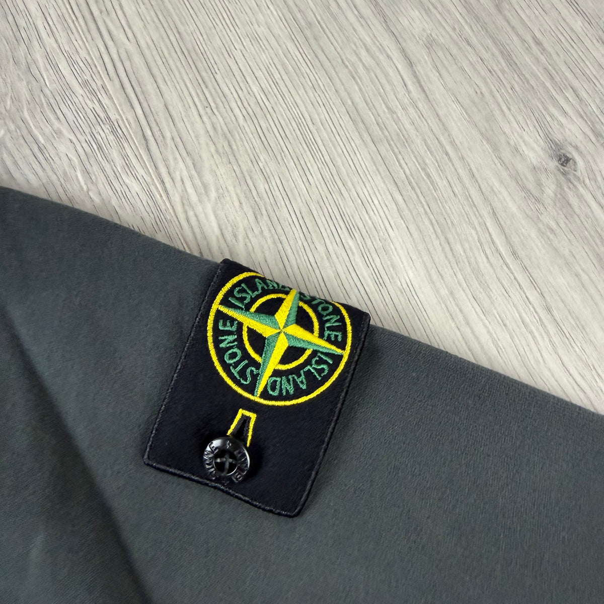 Stone Island Zip Hoodie - Lead Grey