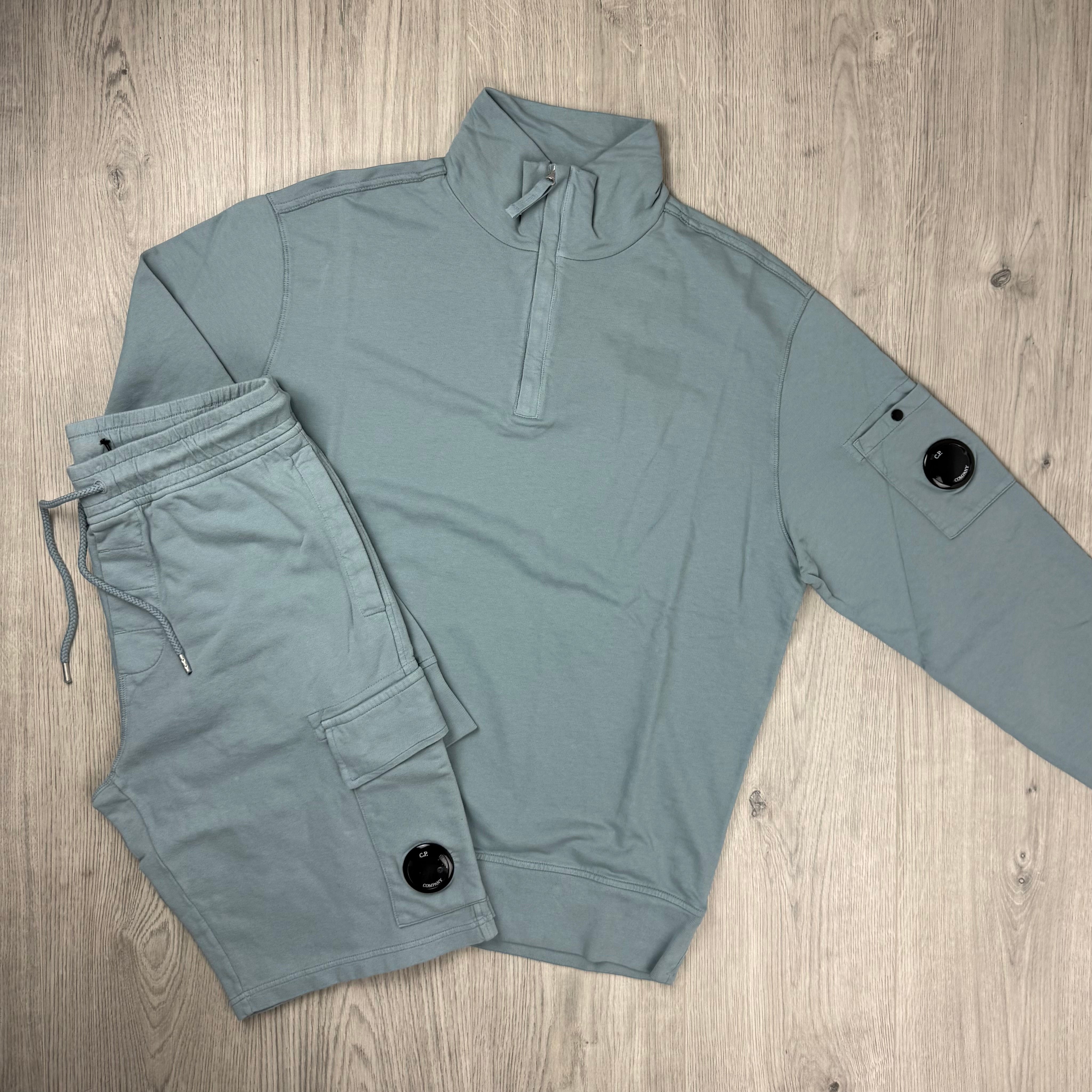 CP Company Light Fleece Tracksuit - Silver Blue