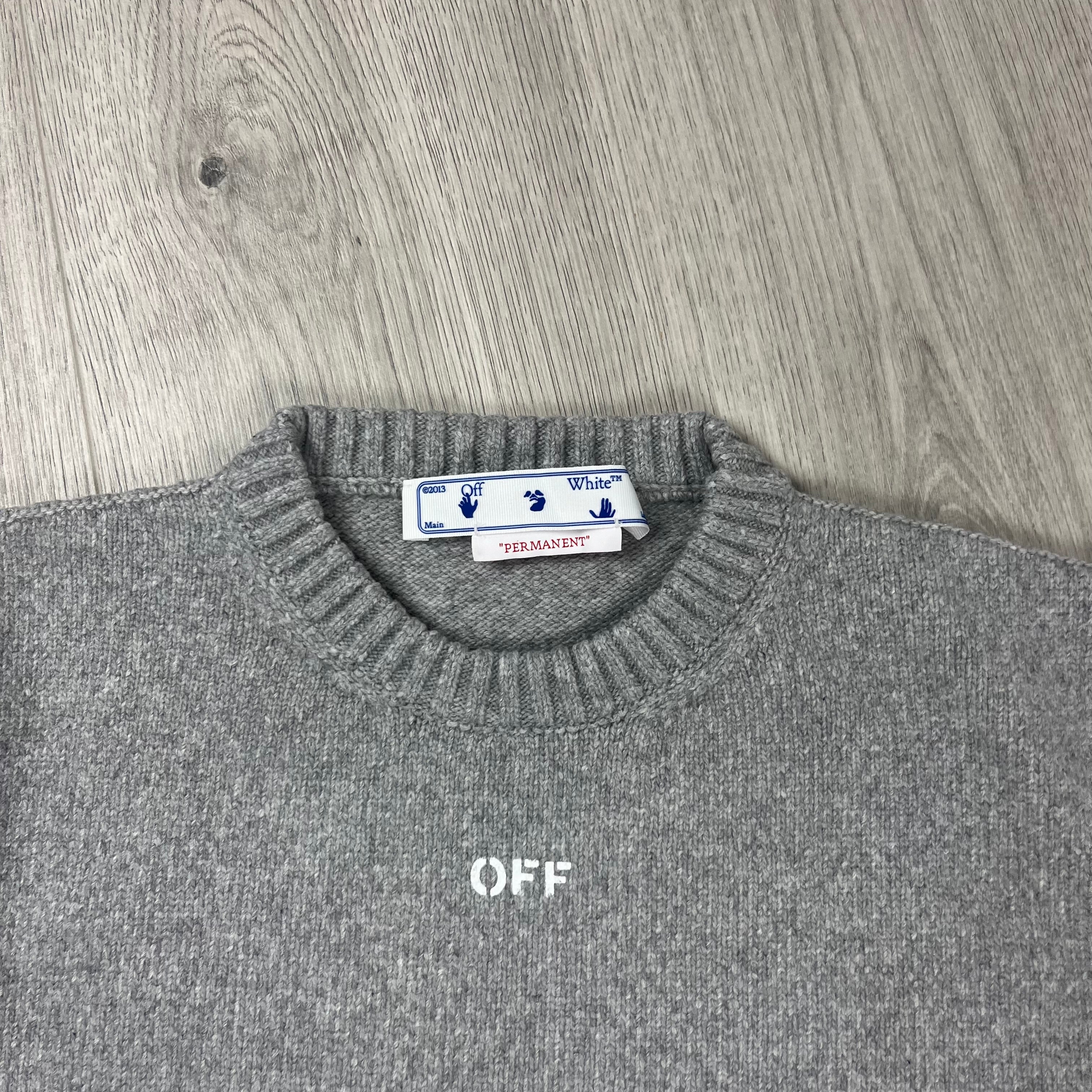 Off-White Knit Sweatshirt - Grey