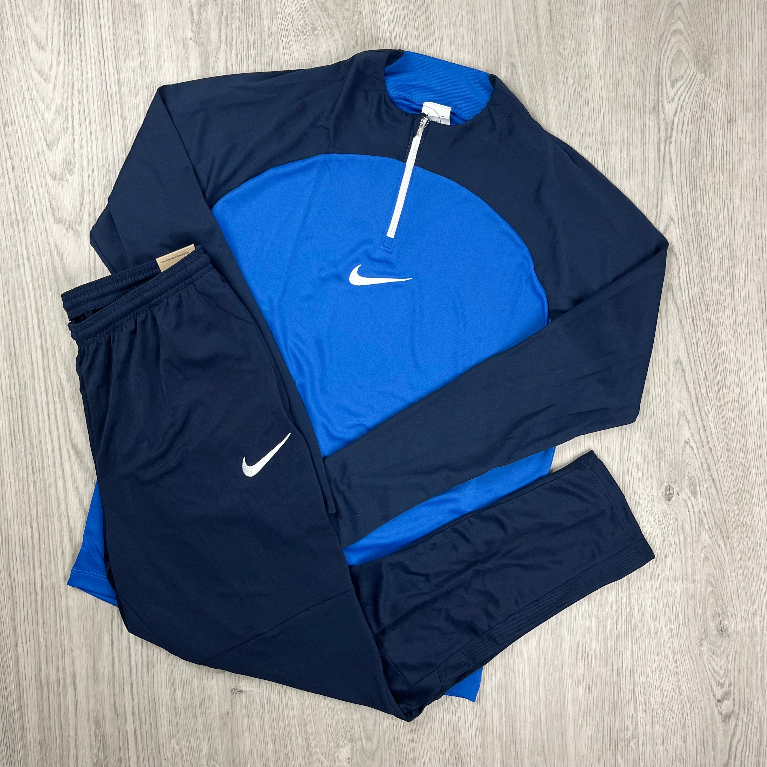 Nike Dri Fit Tracksuit Blue Navy L