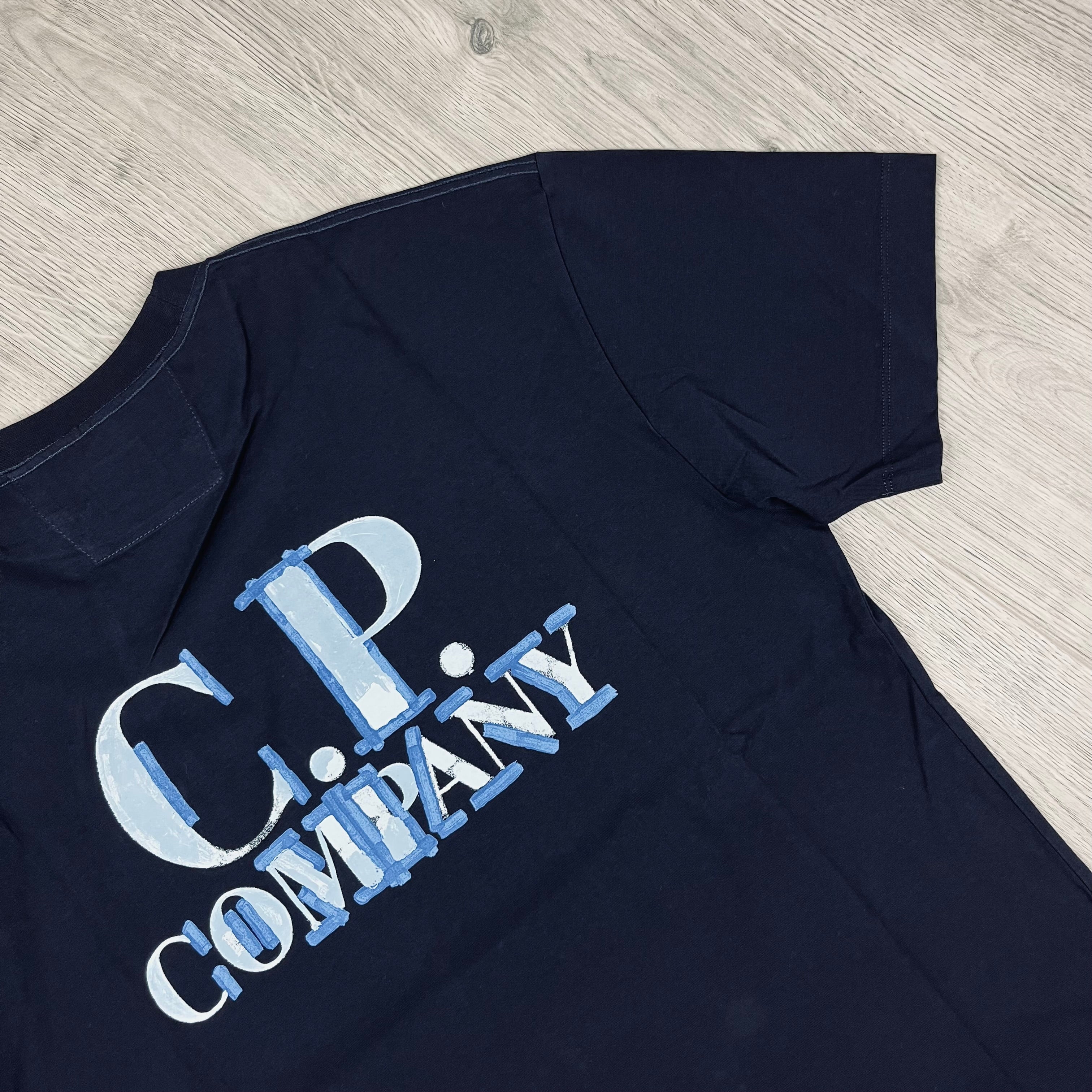 CP Company Blurred T-Shirt - Navy