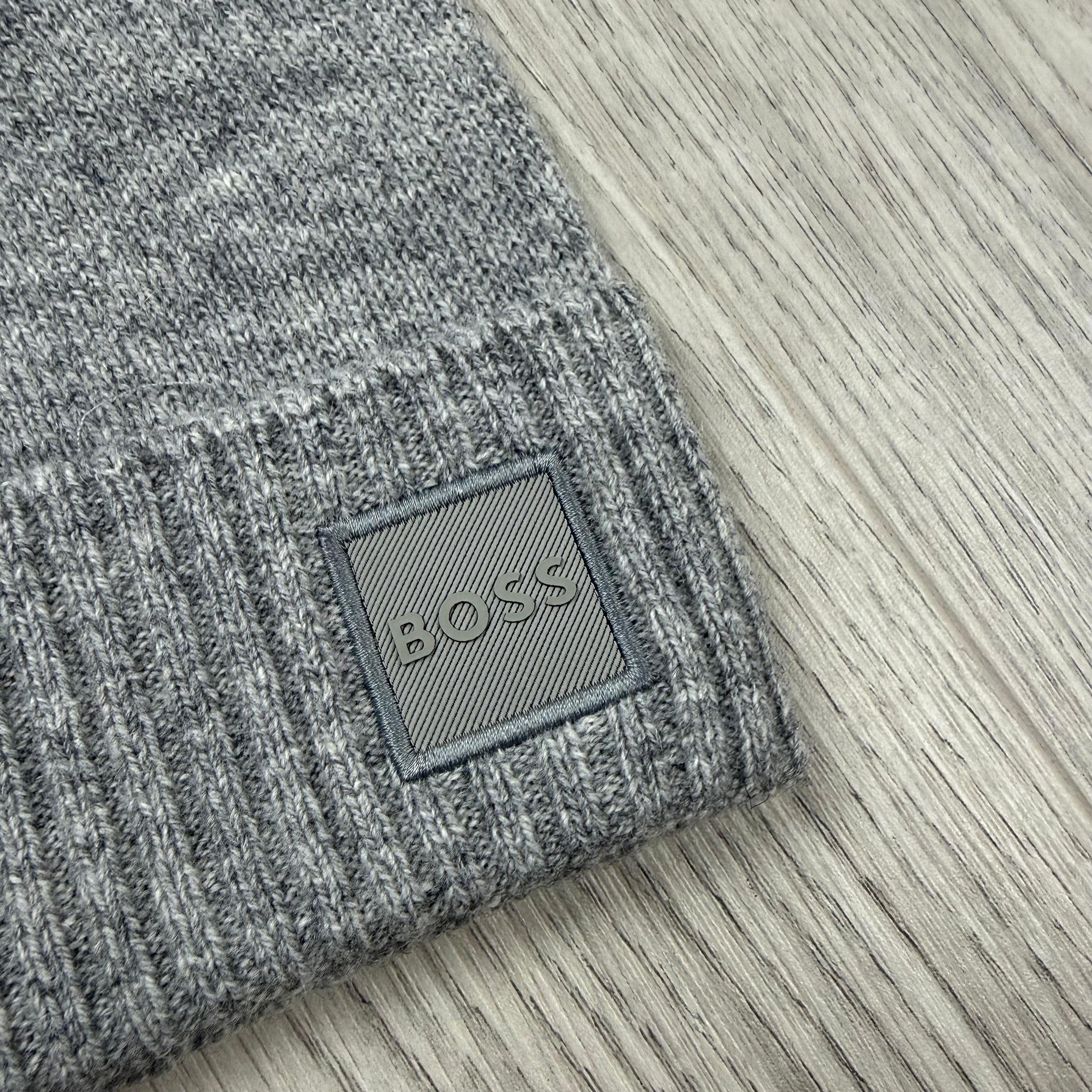 Hugo Boss 'Akaio' Beanie - Silver