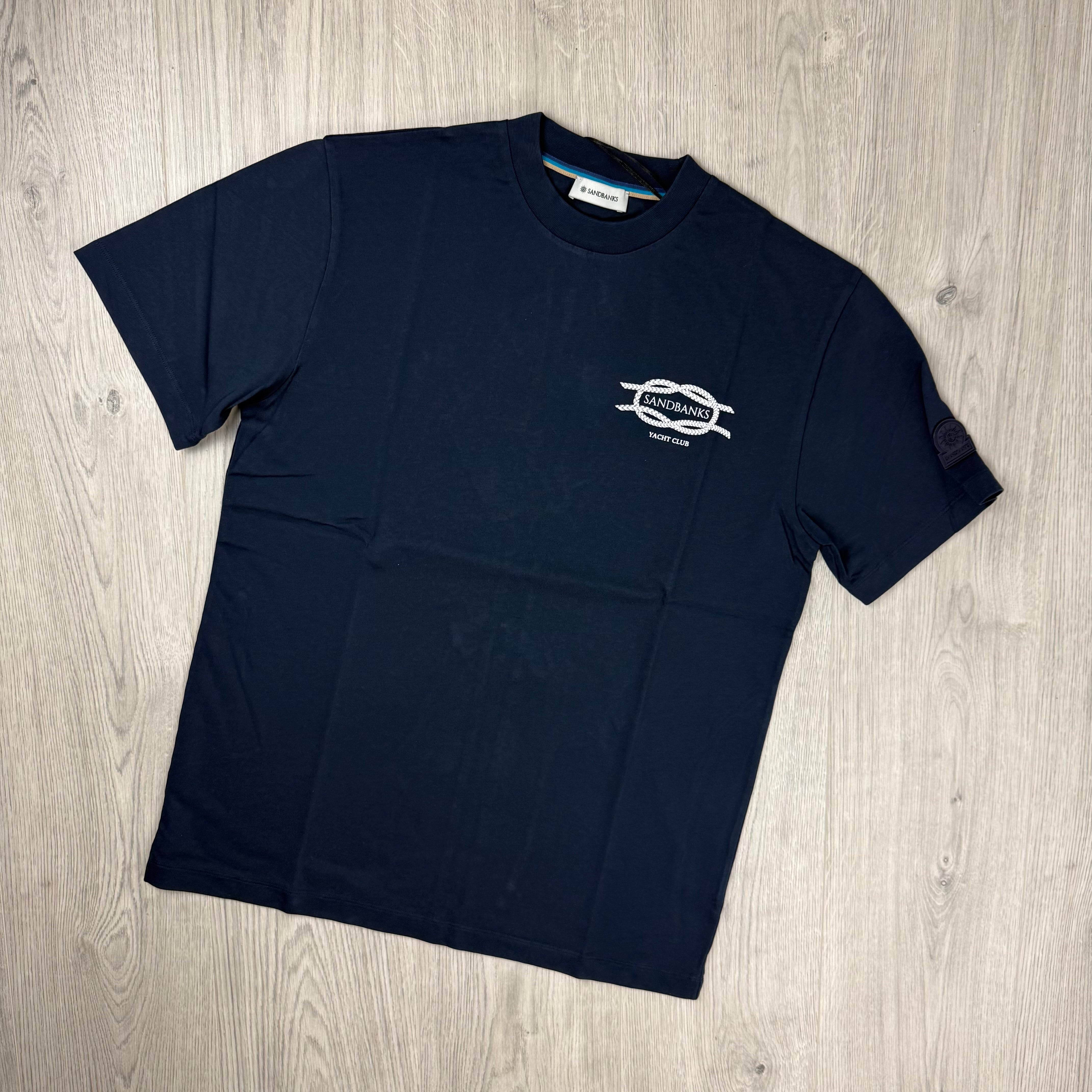 Sandbanks 'Yacht Club' T-Shirt - Navy