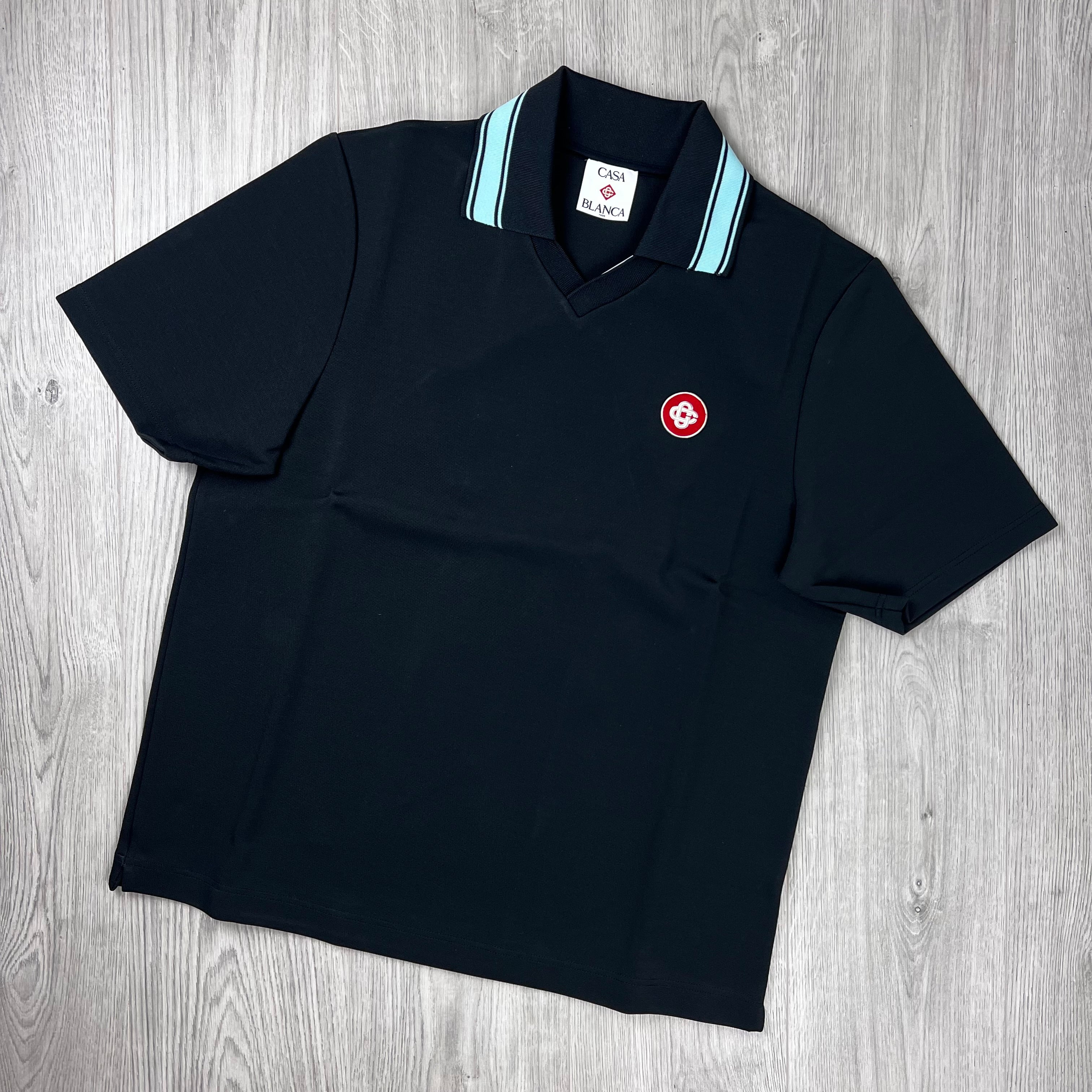 Casablanca 'Interlock' Polo Shirt - Black