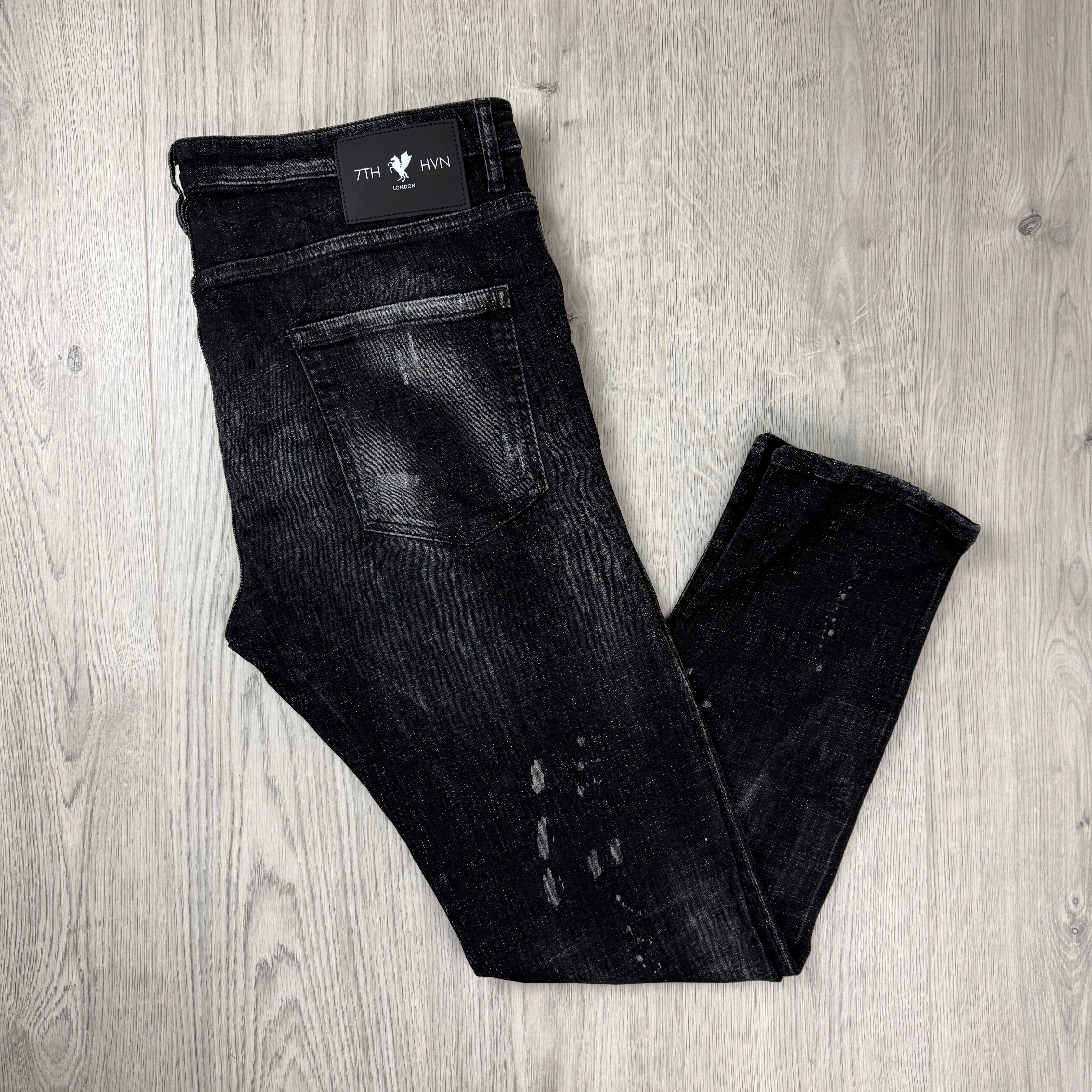 7TH HVN Slim Jeans - Black