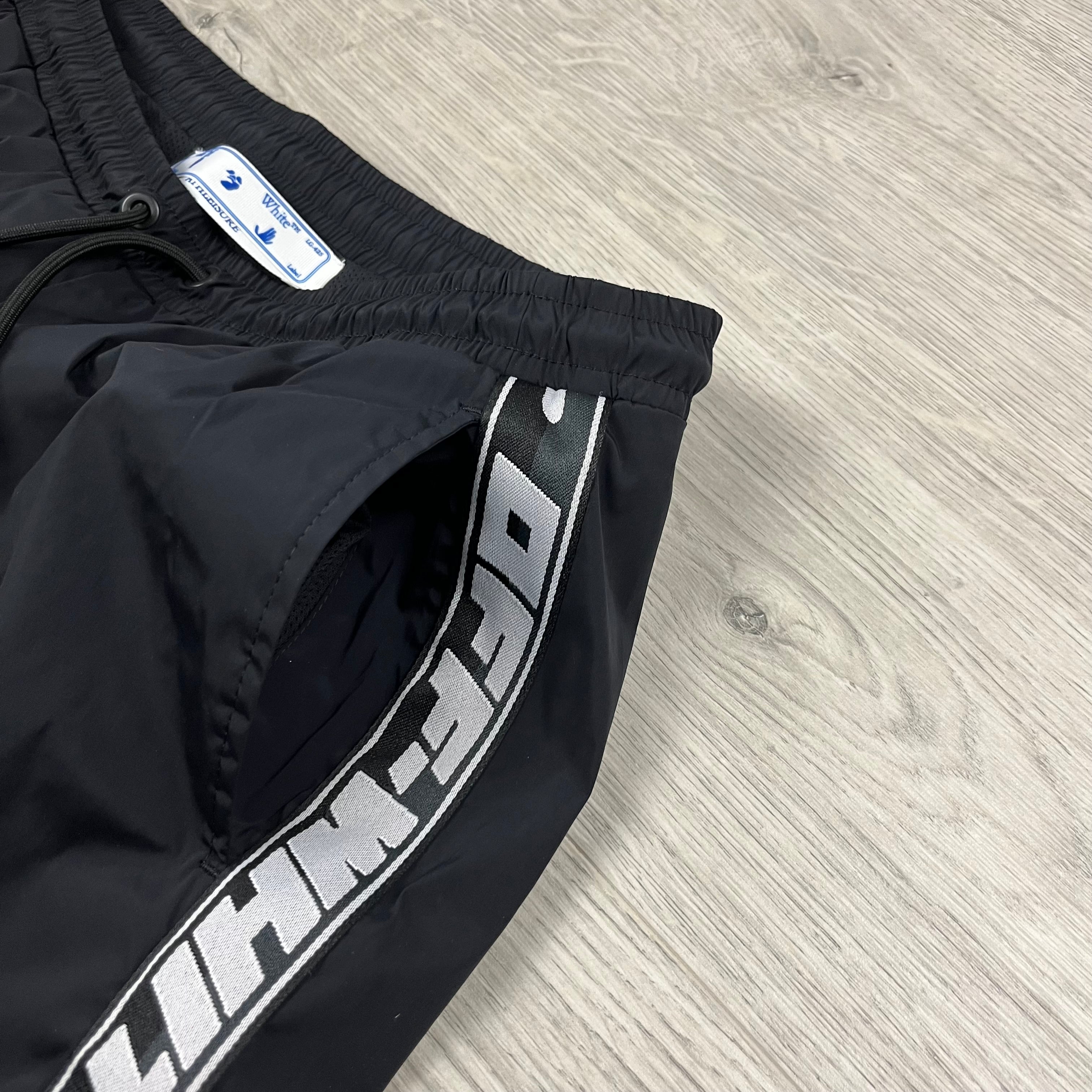 Off-White Tape Swim Shorts - Black