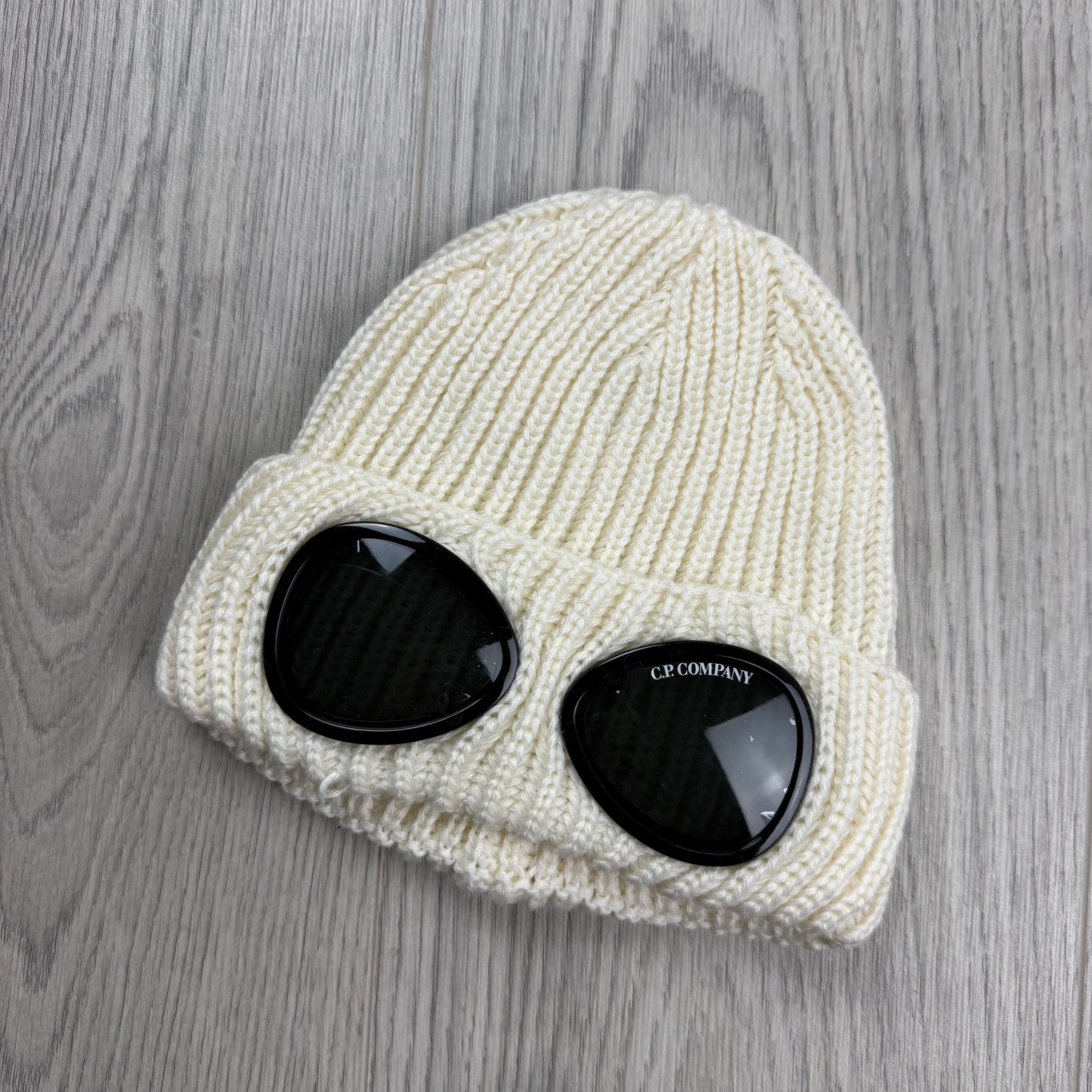 CP Company Junior Goggle Beanie - White