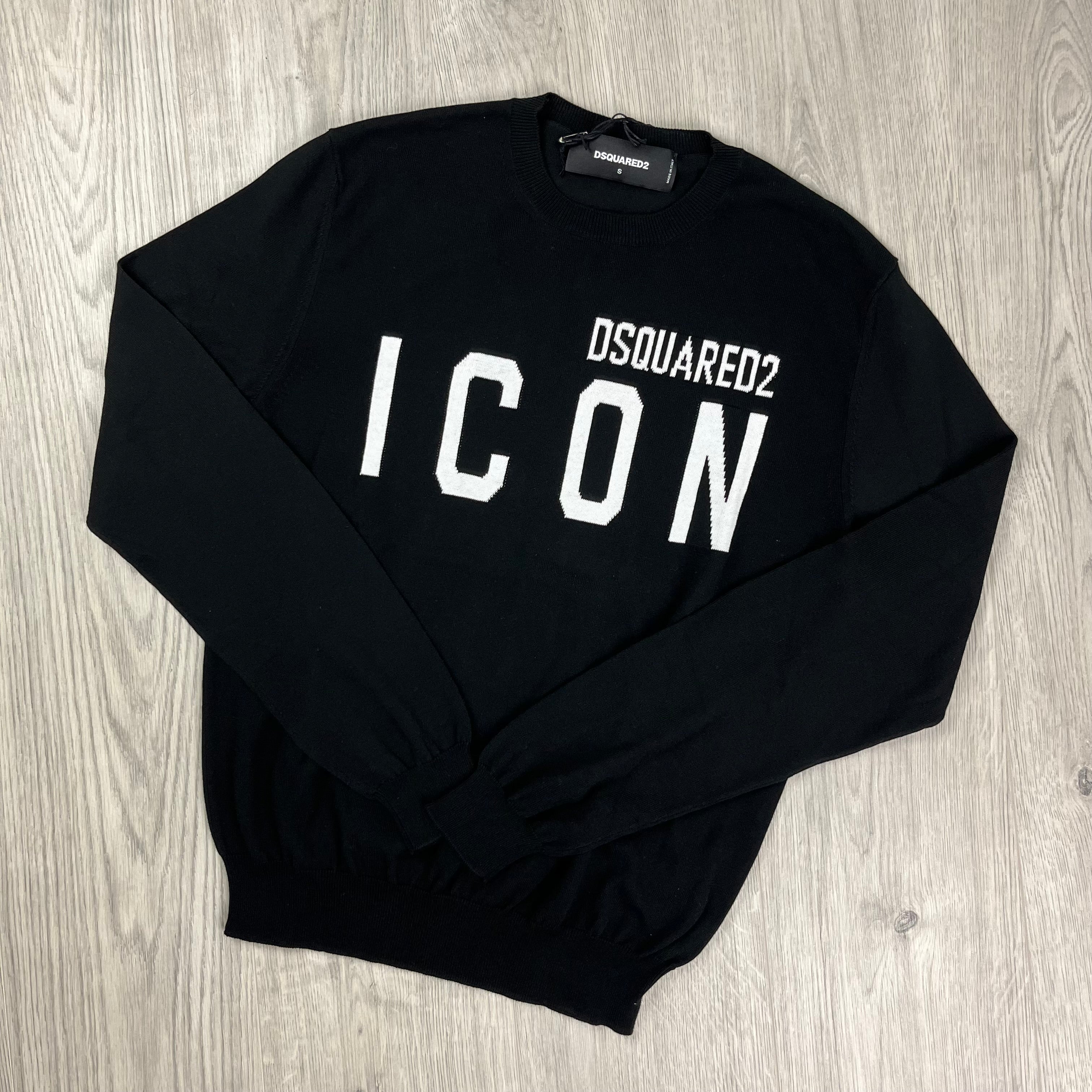 DSQUARED2 ICON Knit Sweatshirt - Black