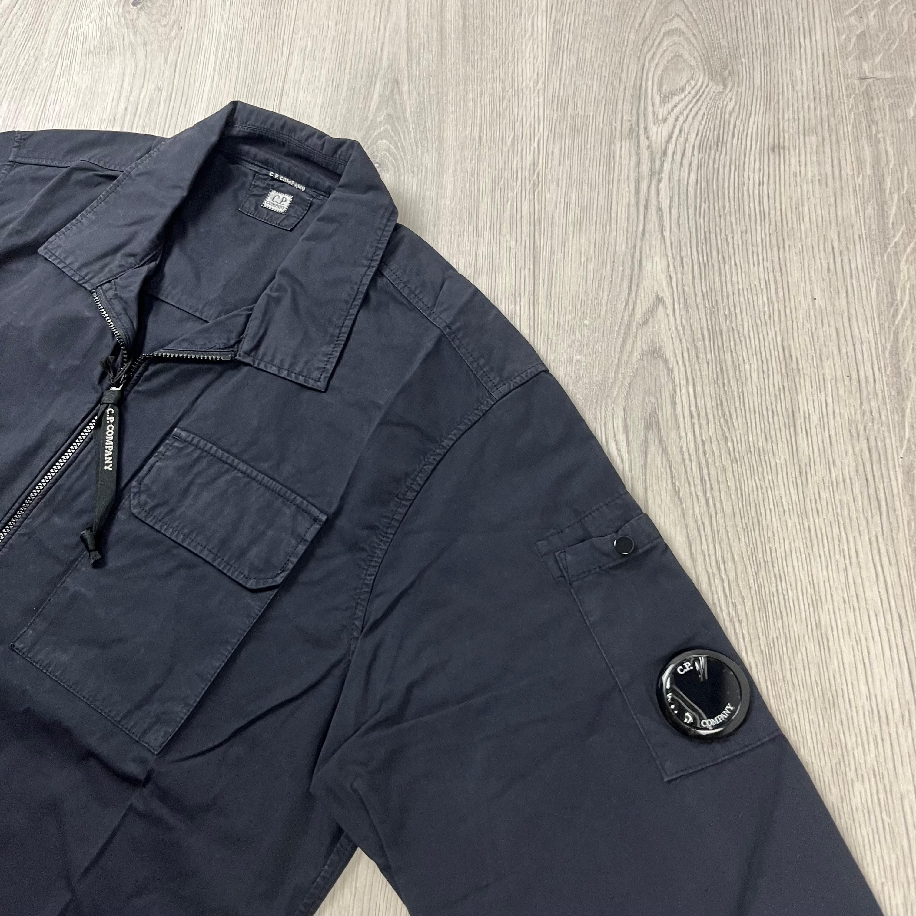 CP Company | Men's Zip Overshirt | Total Eclipse | Outlet Sale