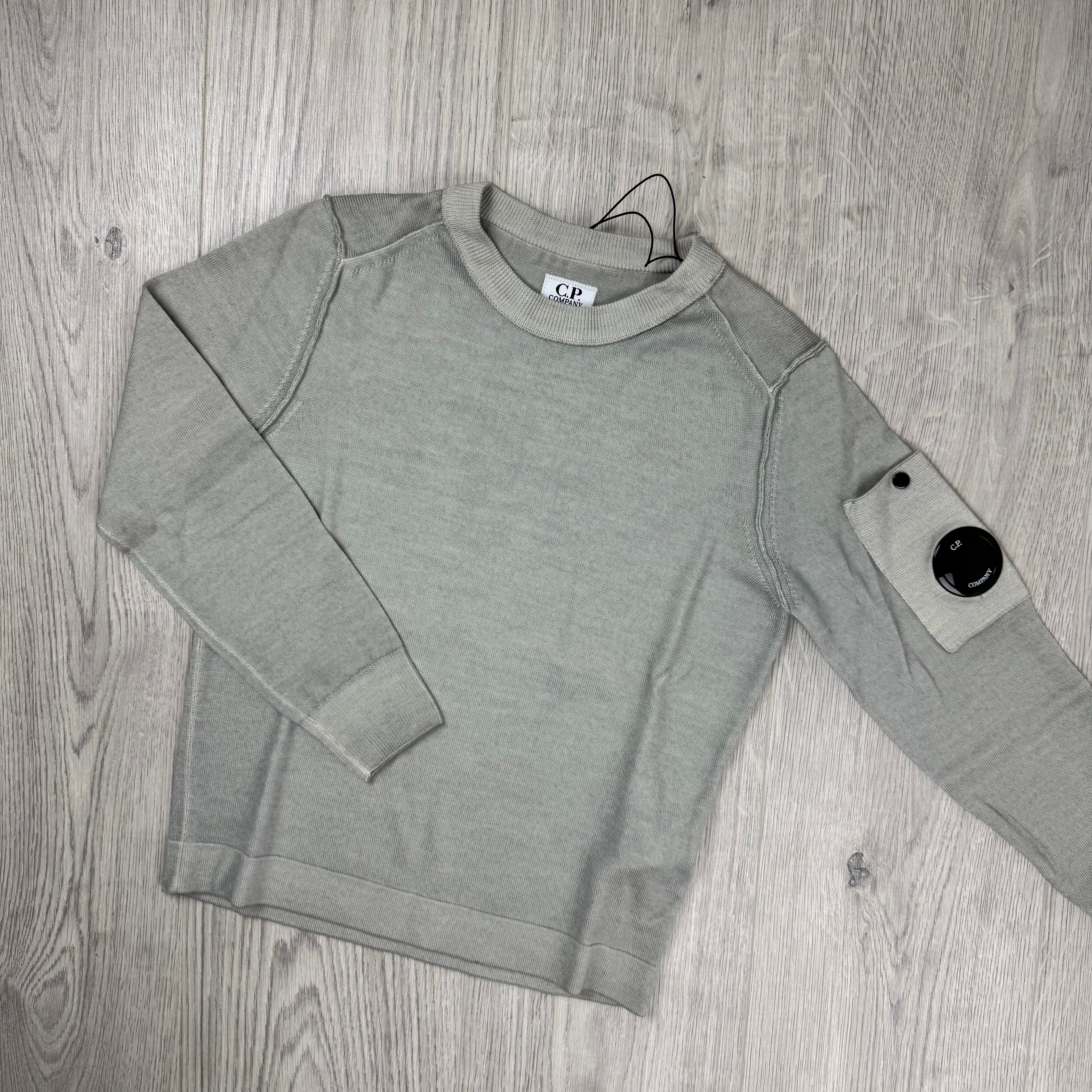 CP Company Junior Knit Sweatshirt - String Grey