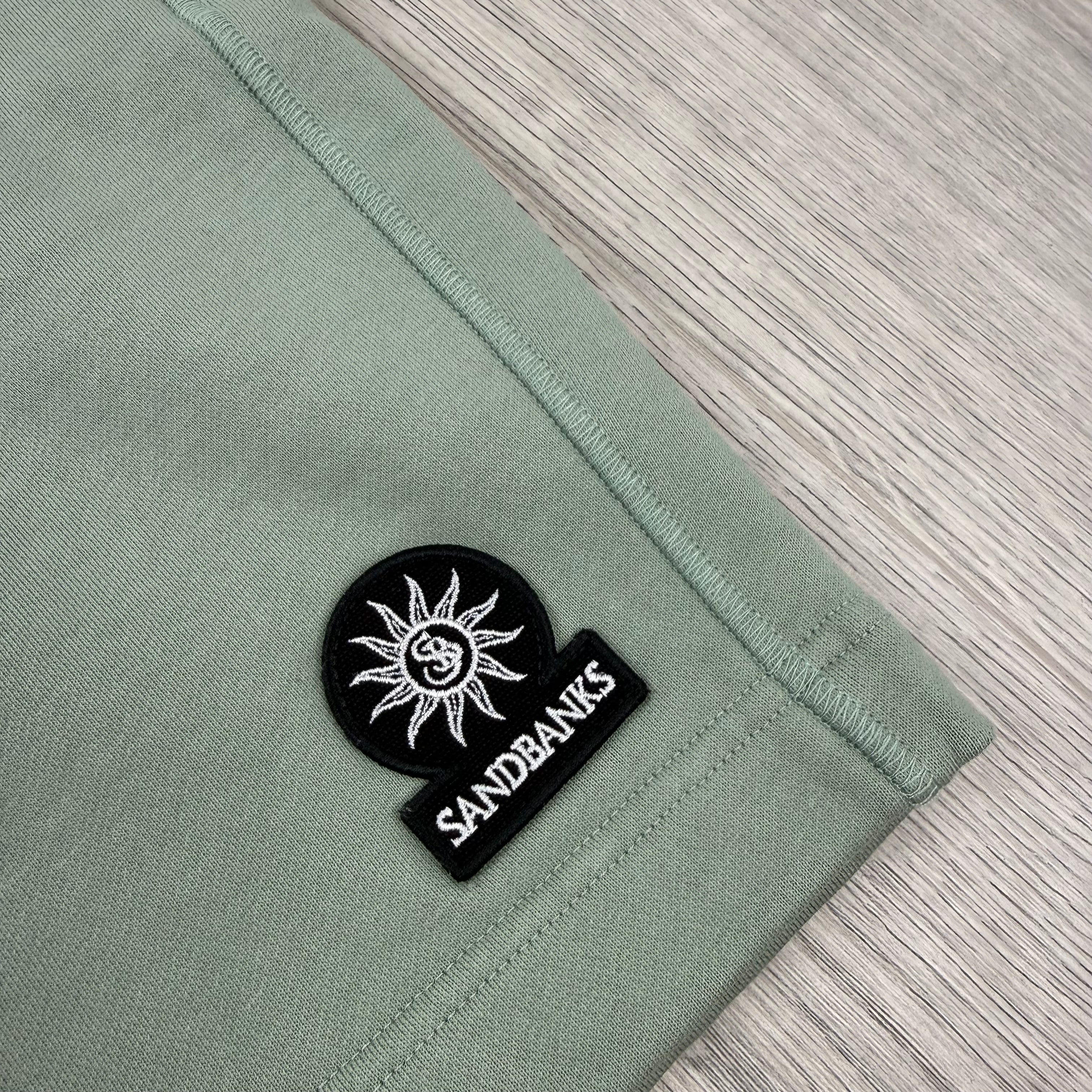Sandbanks Badge Logo Jersey Shorts - Sage