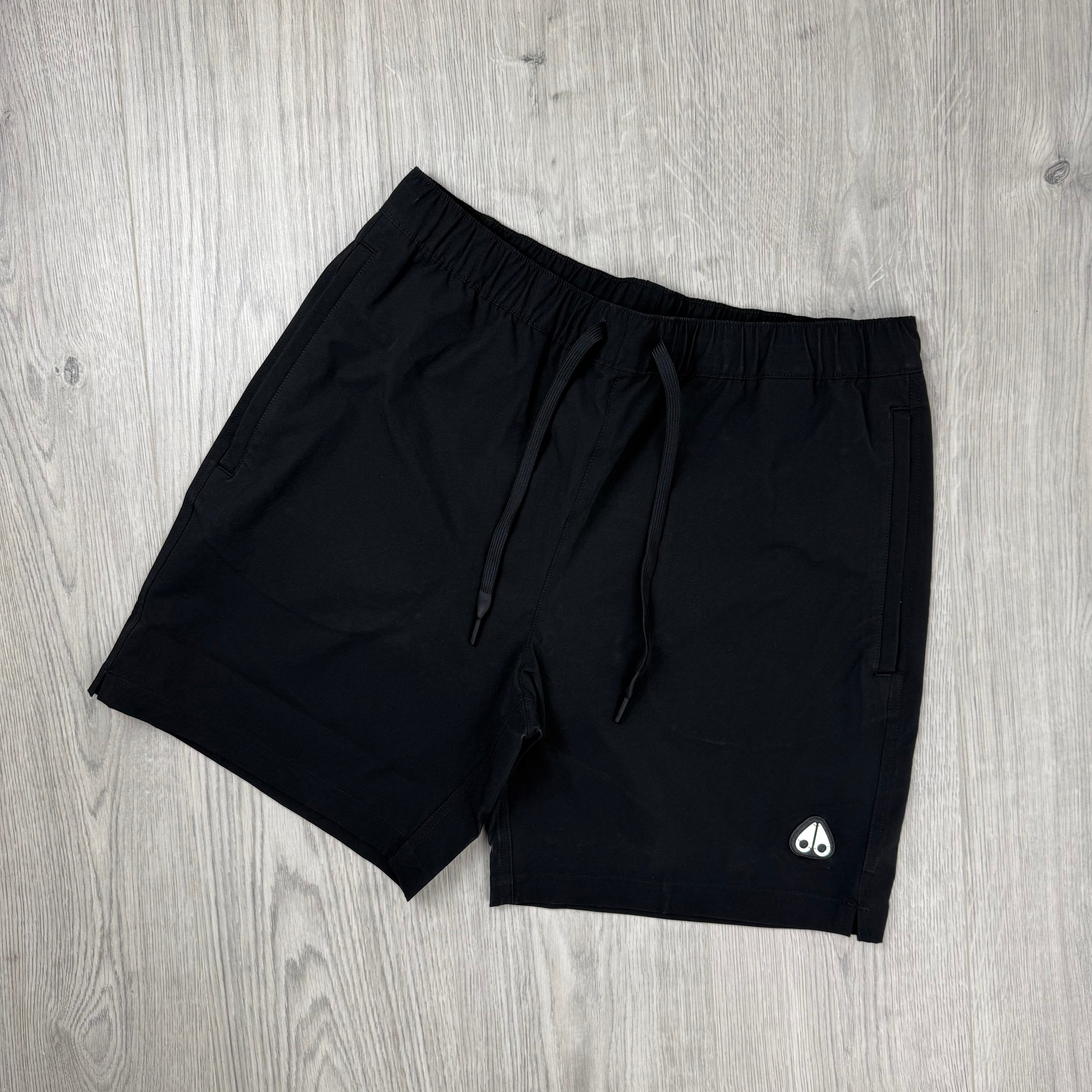 Moose Knuckles 'Logo' Swim Shorts - Black