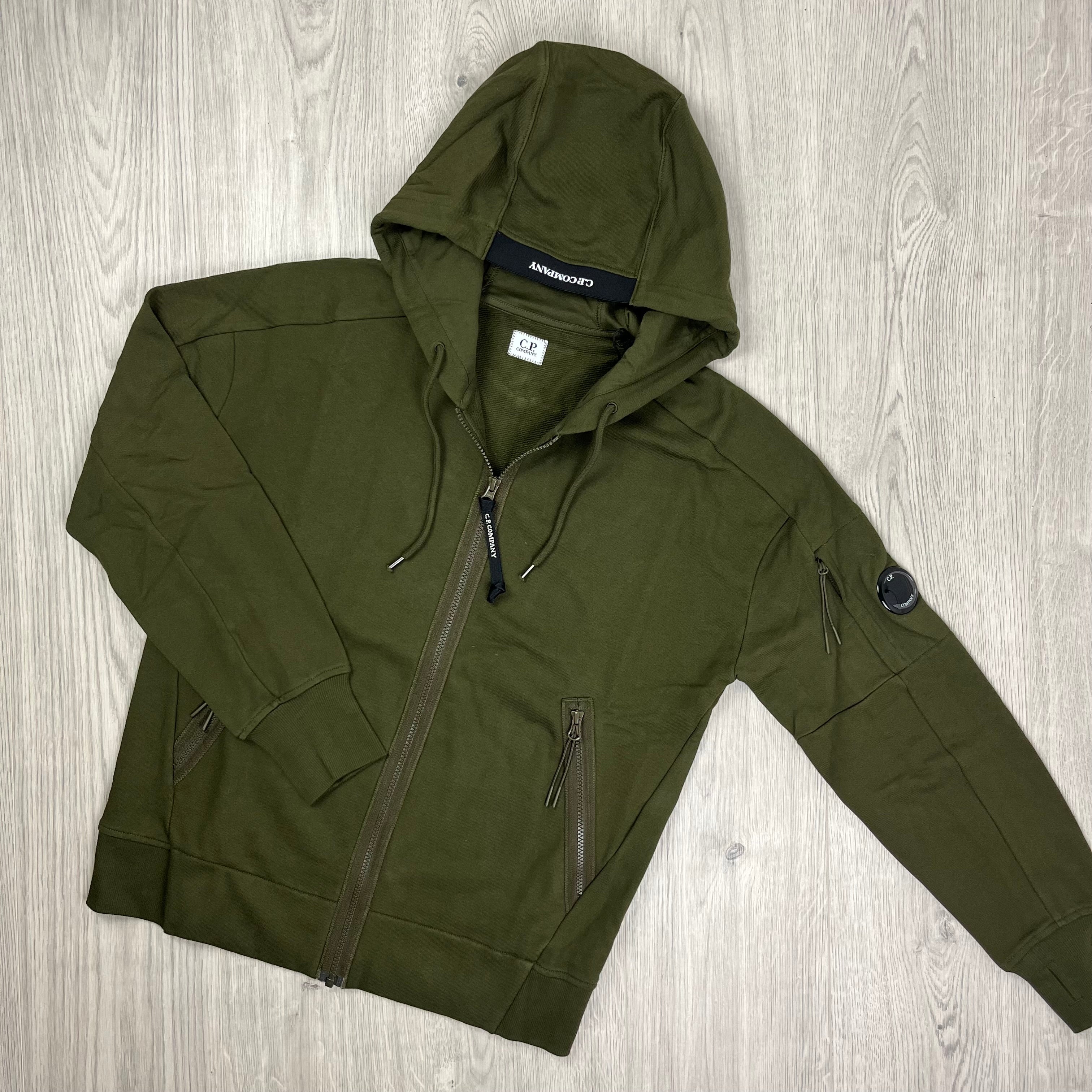 Green cp company hoodie best sale