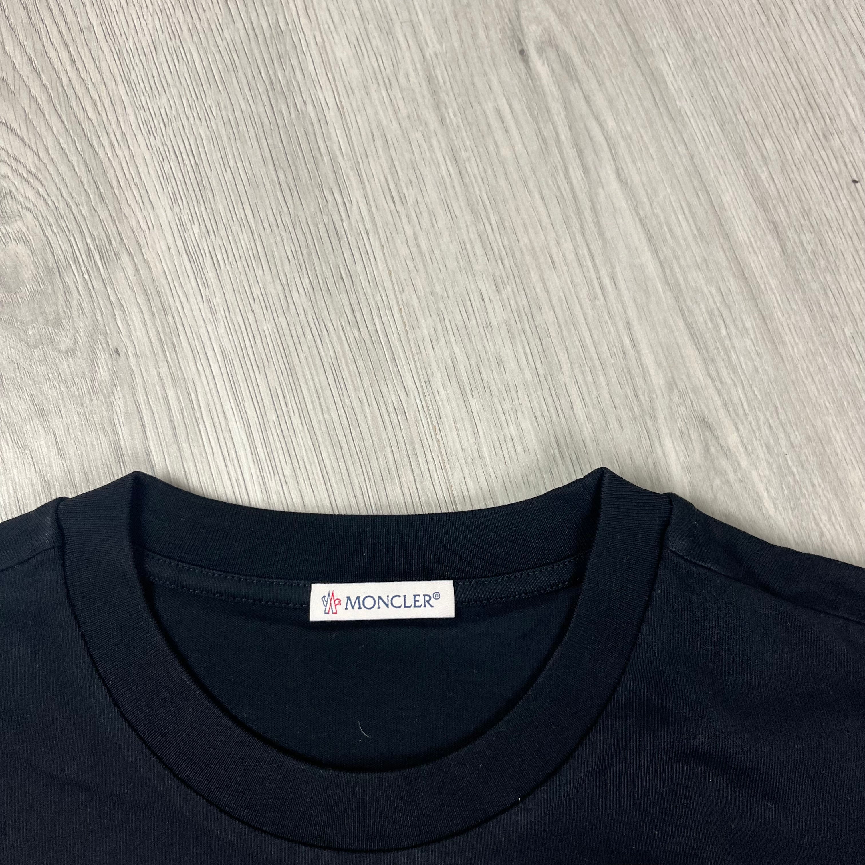 Moncler Logo T-shirt in Black. On sale at Open Attire.