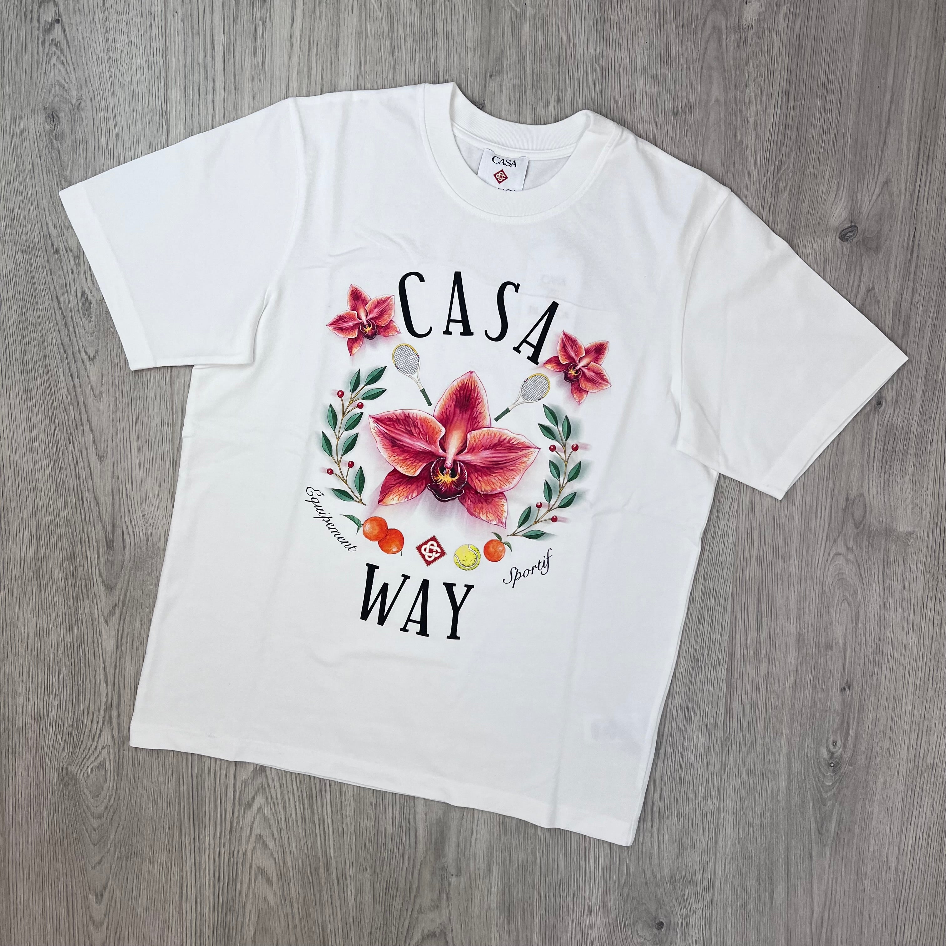 Casablanca 'Casa Way Orchid' T-Shirt - White