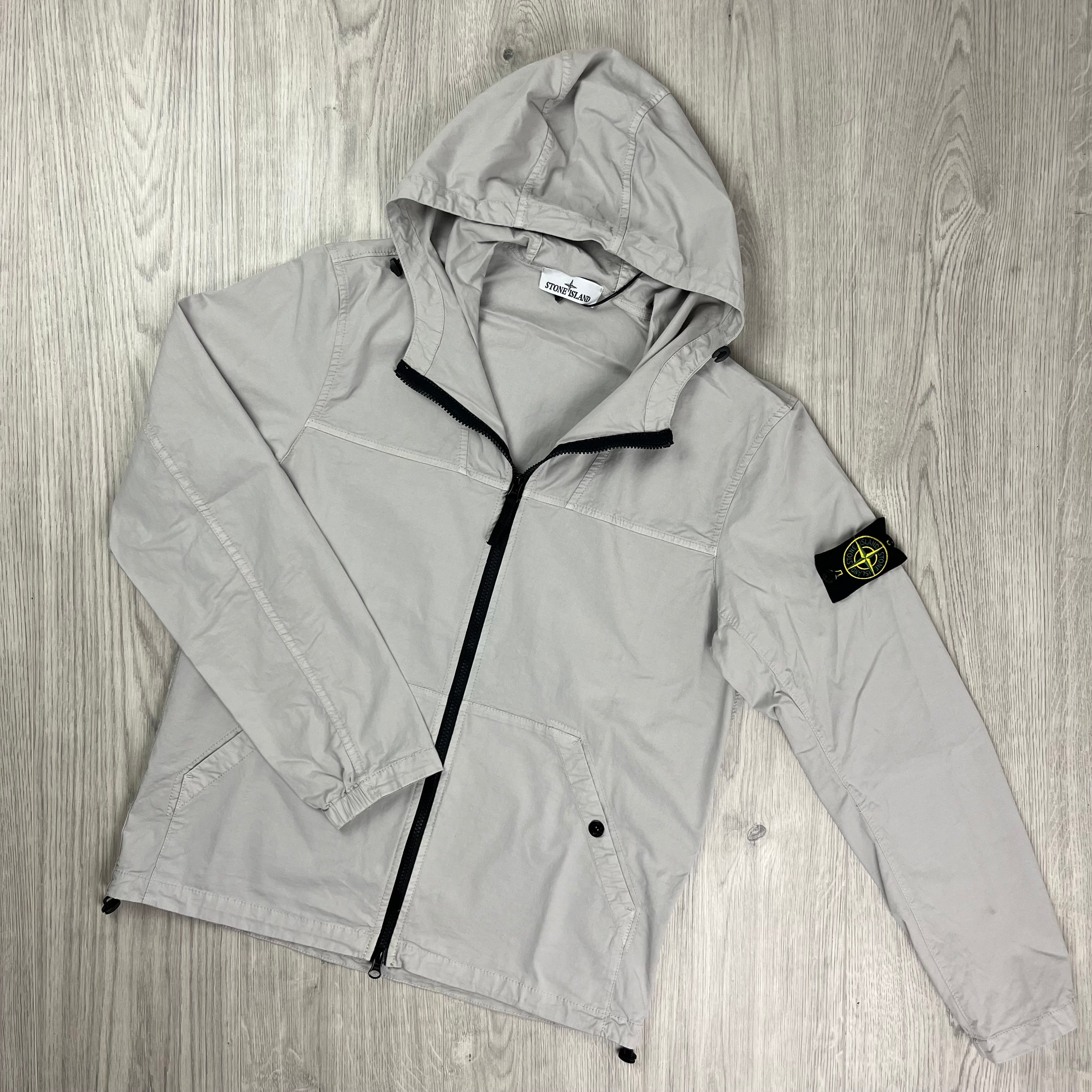 Stone Island Hooded Overshirt in Grey. On sale at Open Attire.