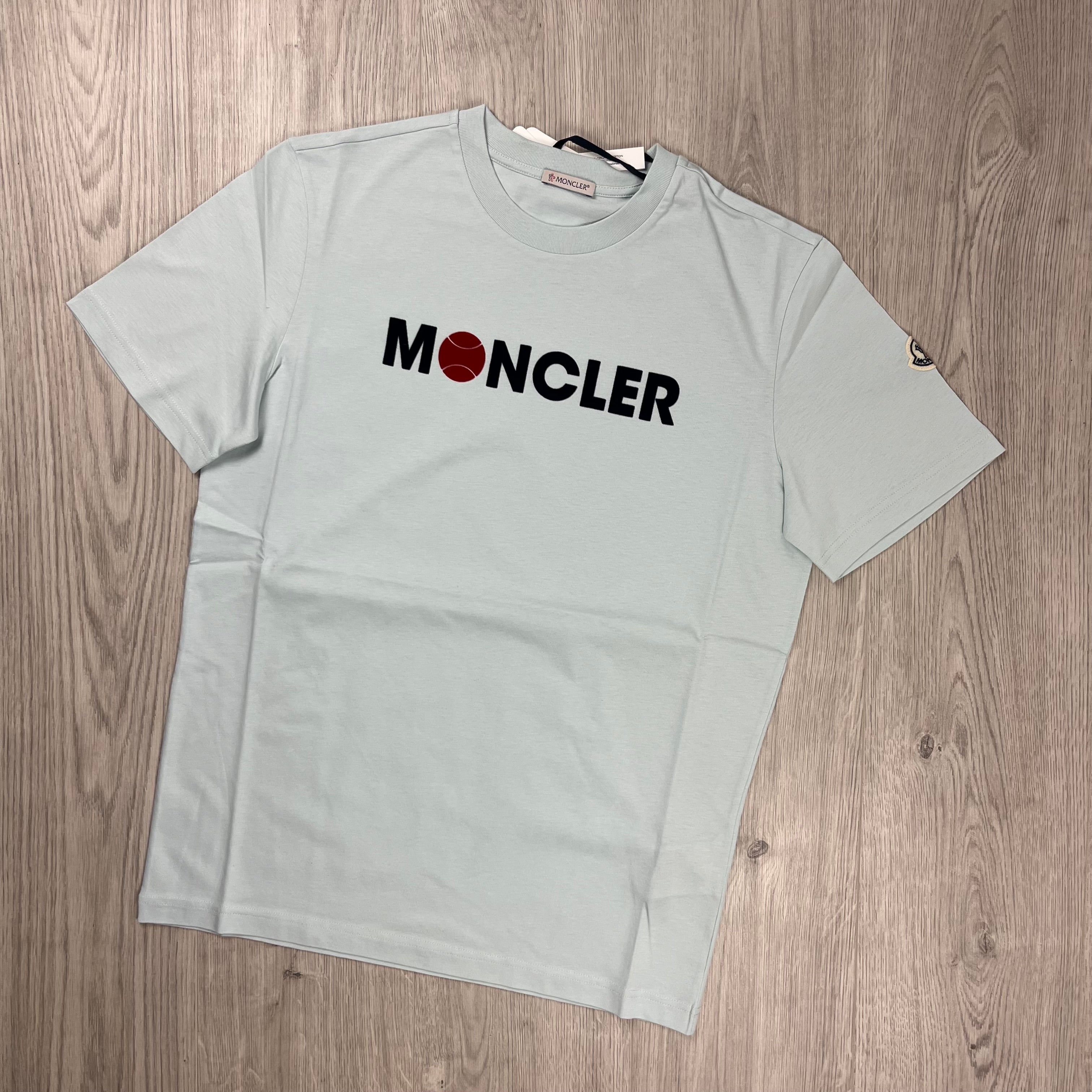 Moncler Flocked T-Shirt - Light Blue