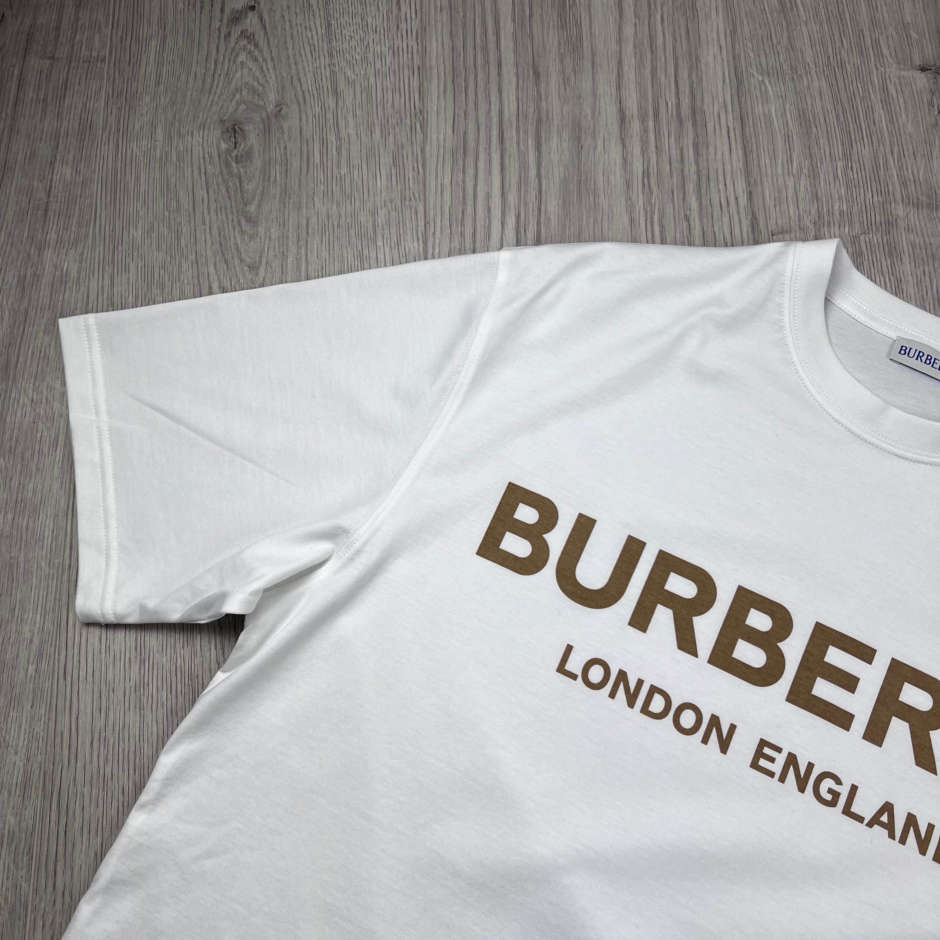 Burberry | Men's 'Ellison' Printed T-Shirt | White | Outlet Sale