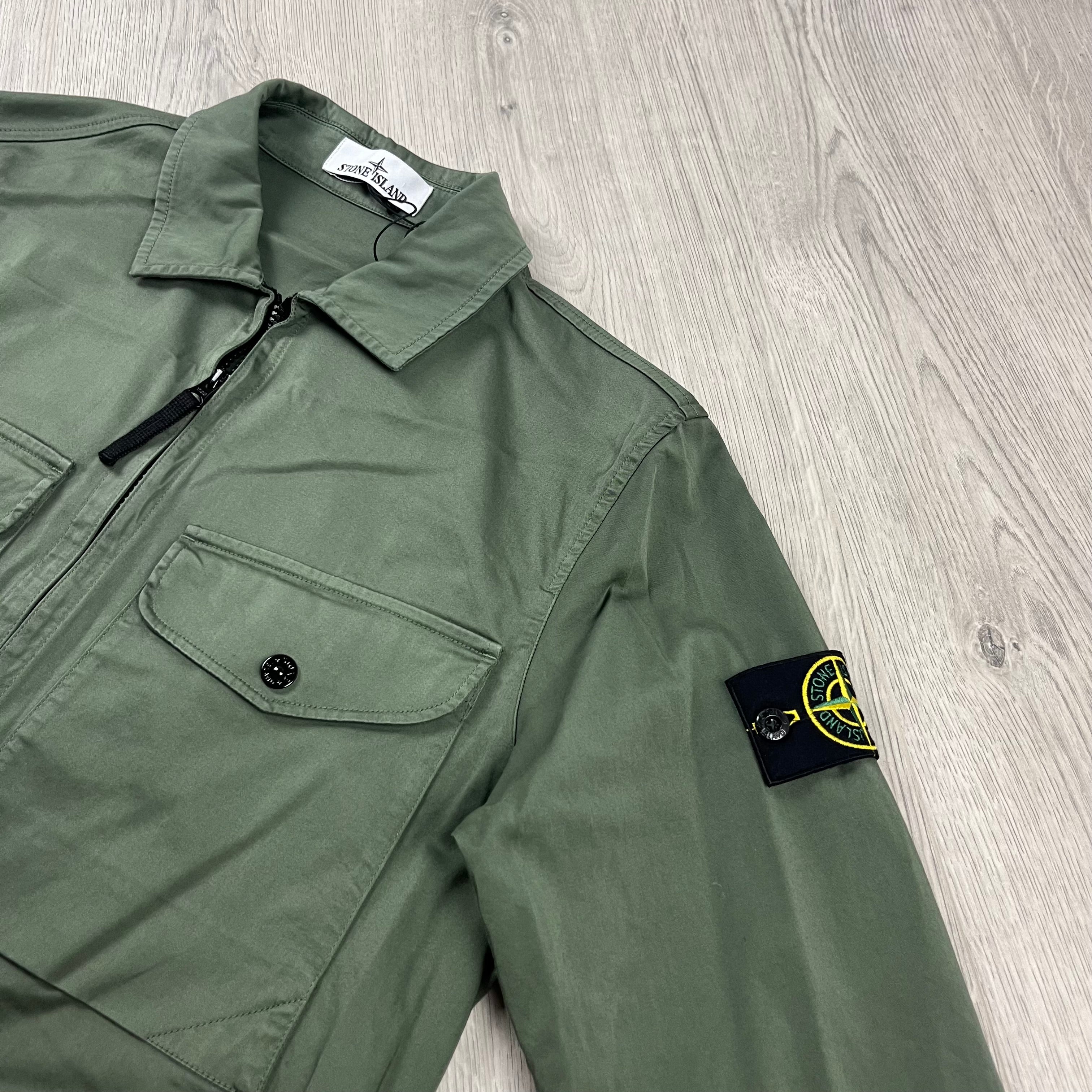 Stone Island Zip Overshirt - Musk