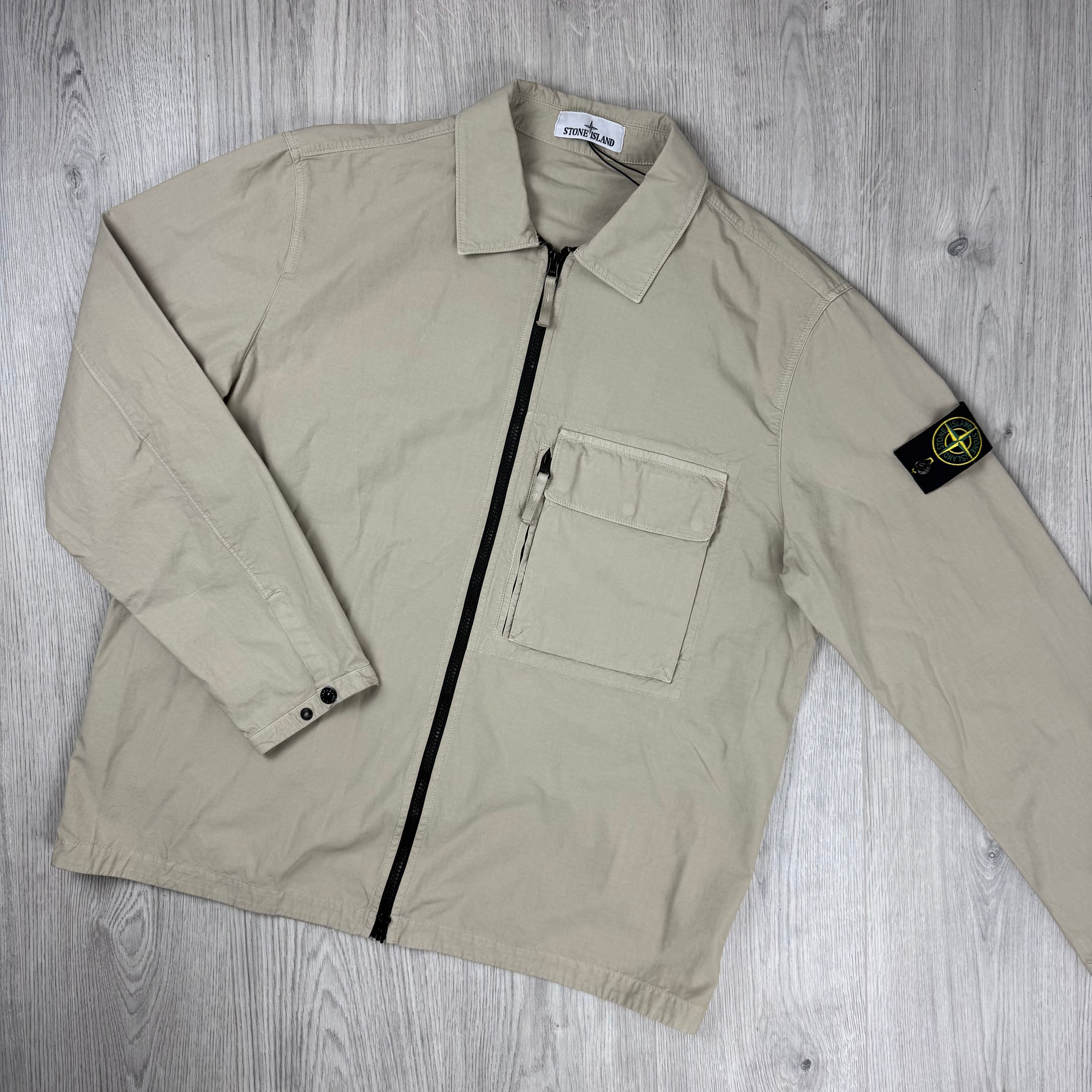 Stone Island Zip Overshirt - Desert