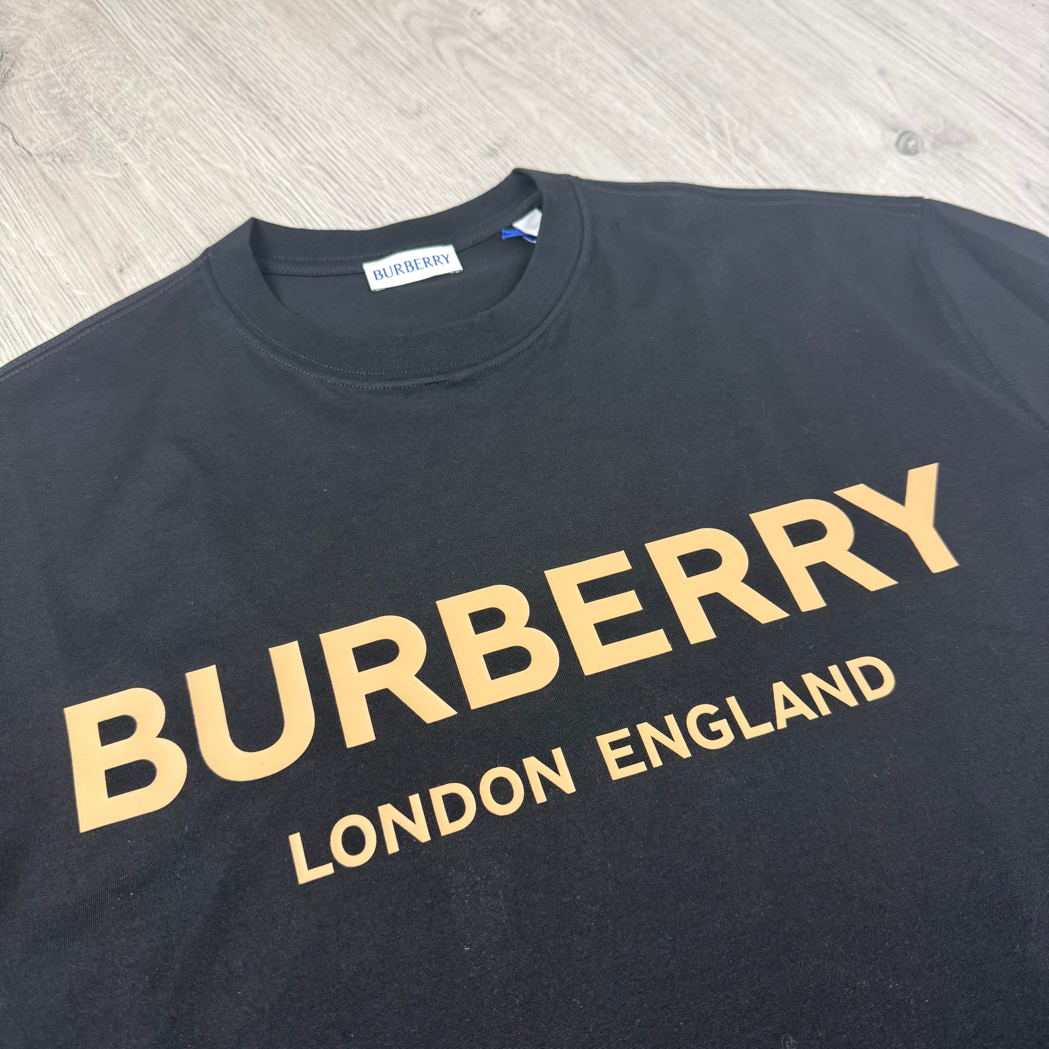Burberry | Men's 'Ellison' Printed T-Shirt | Black | Outlet Sale