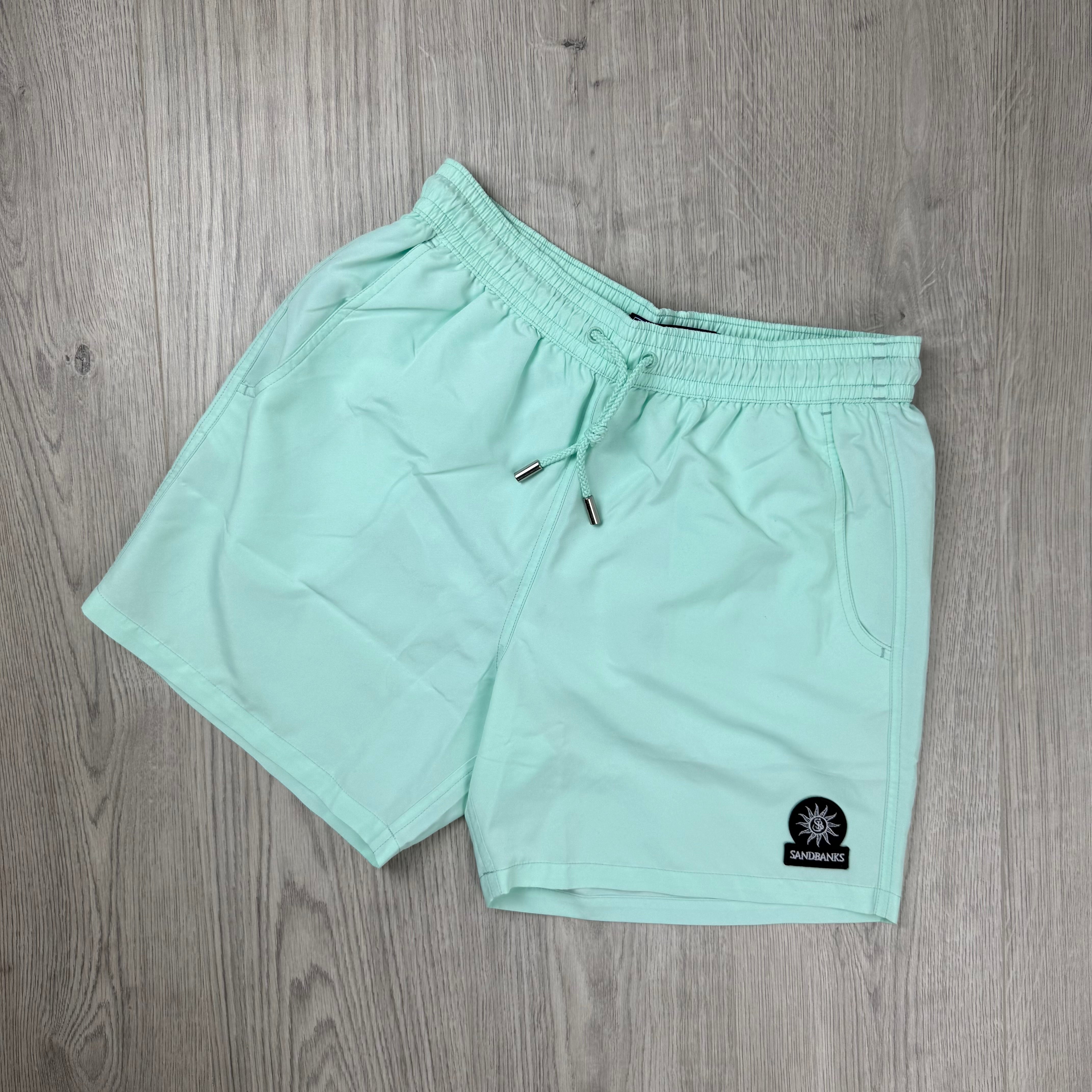 Sandbanks Logo Badge Swim Shorts - Mint