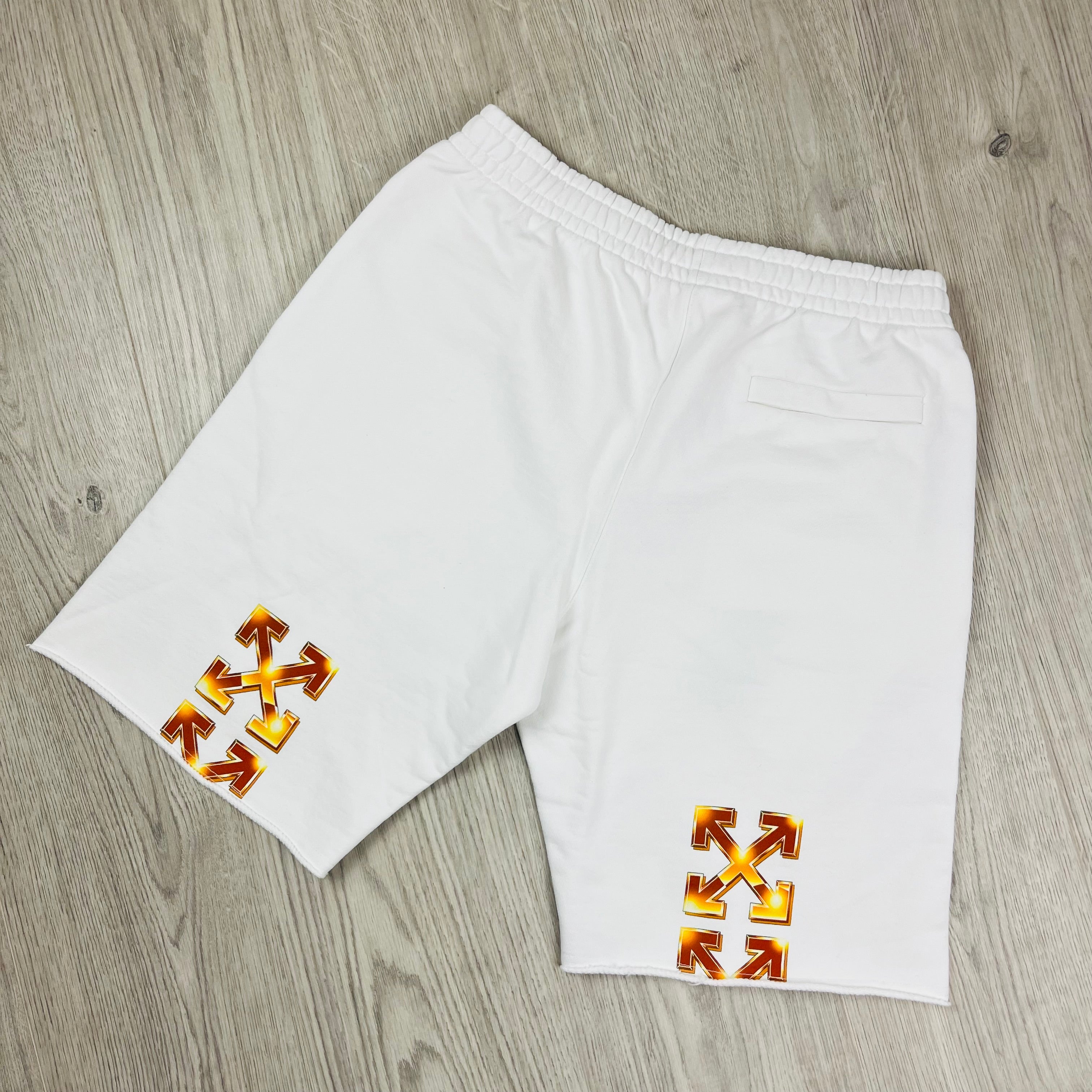 off-white/オフホワイト/gymshorts Off-White Metallic Jersey Shorts - White