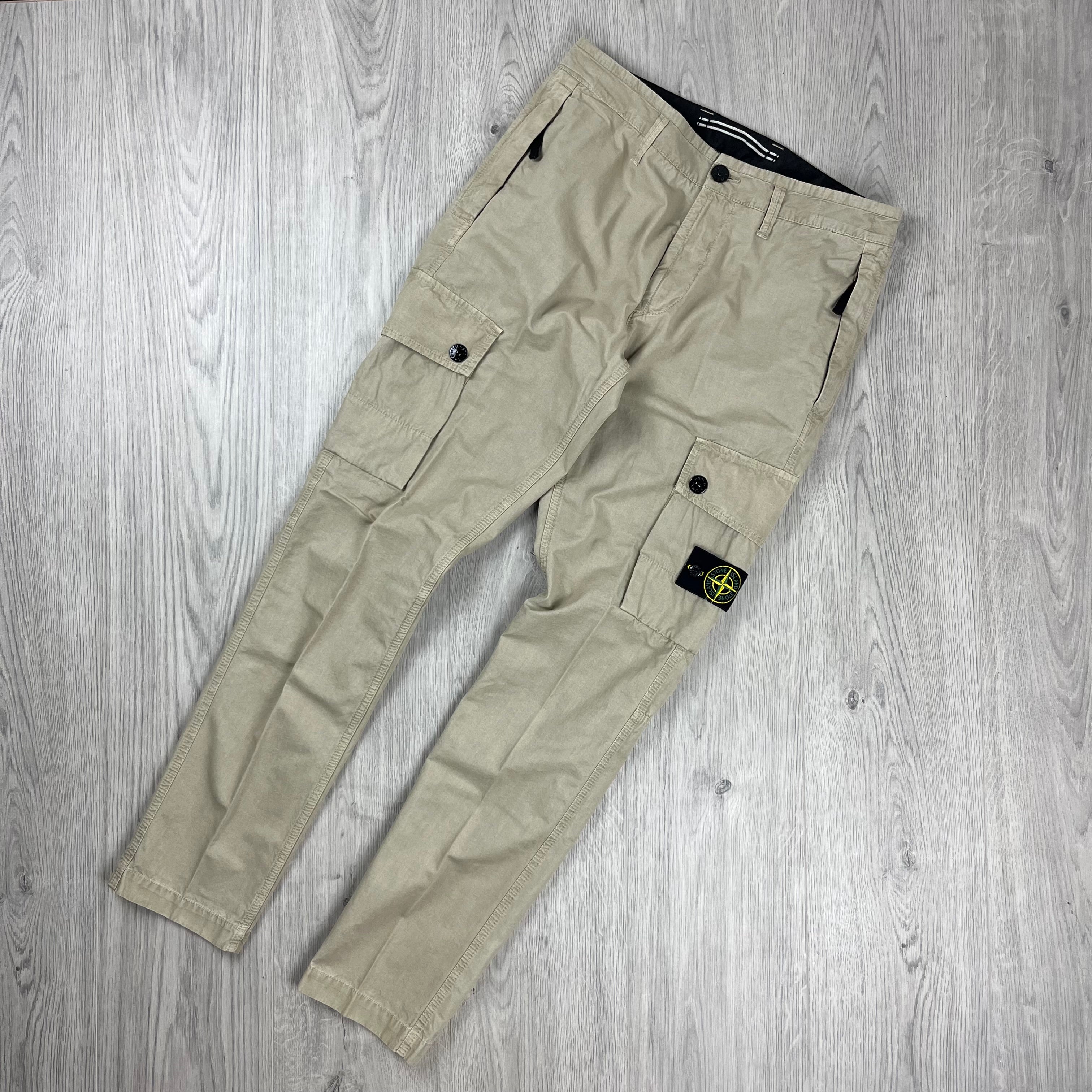 STONE ISLAND CARGO PANTS W32 ”BEIGE”