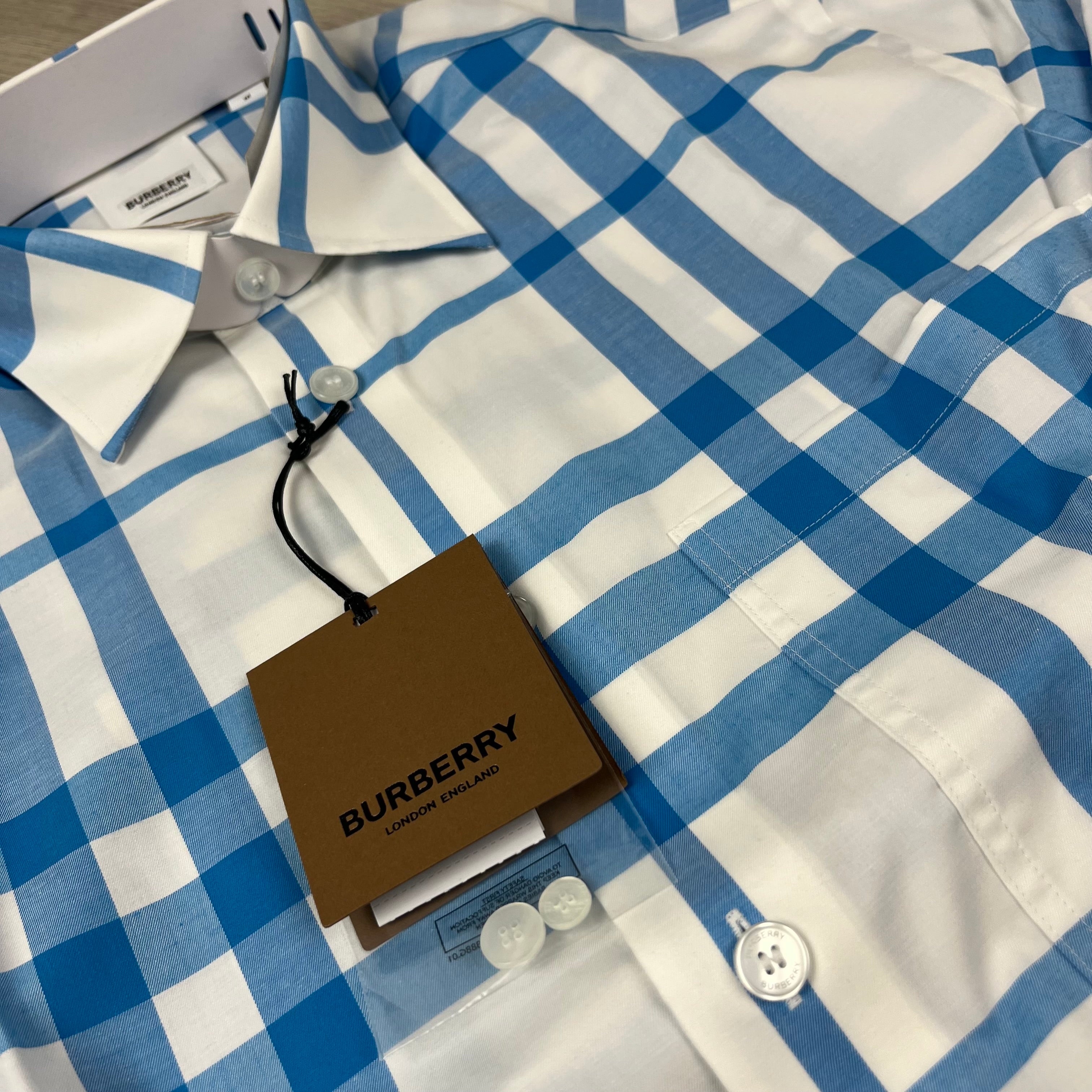 Men's Burberry 'Claverdon' Shirt in White. On sale at Open Attire.